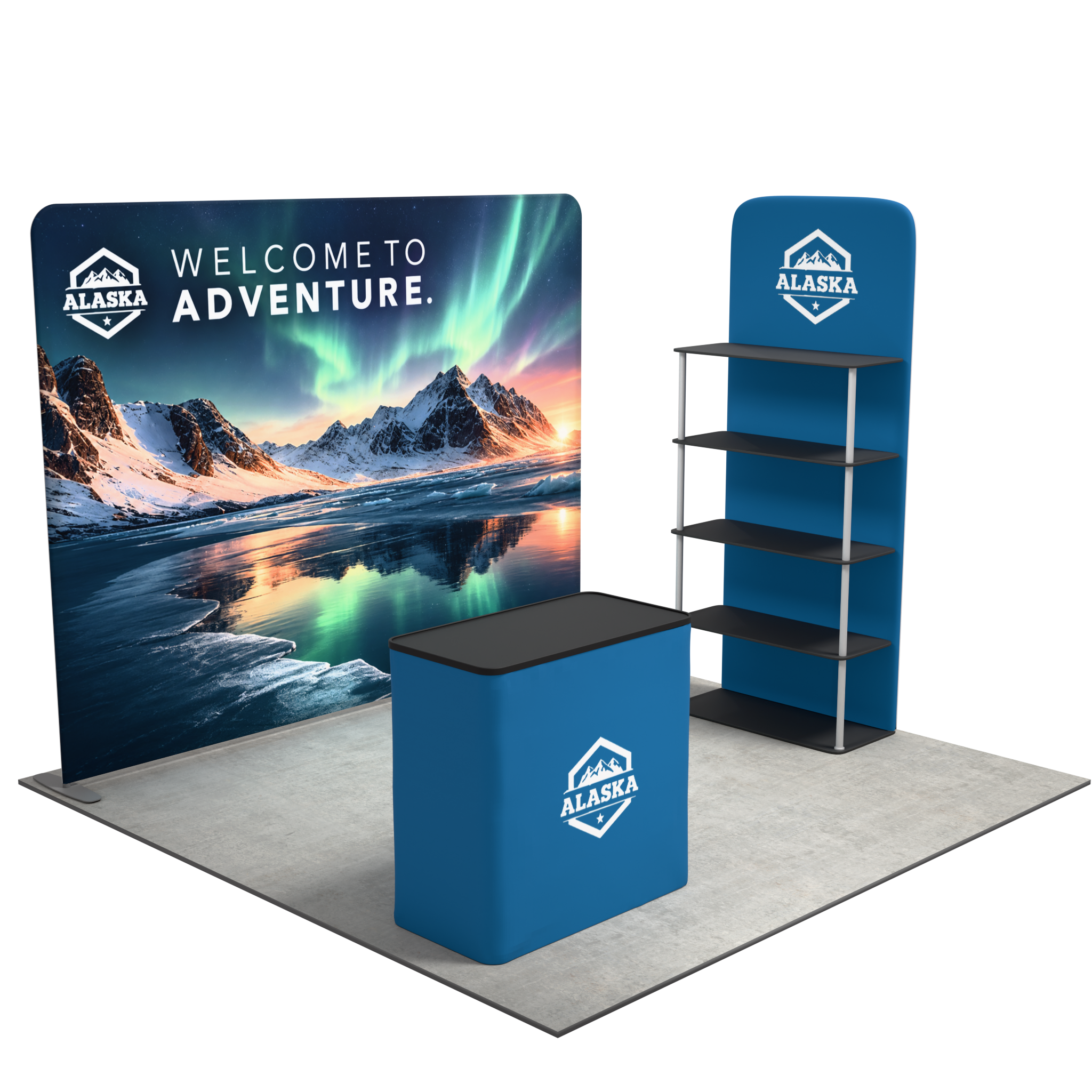 10ft QuickZip Lightbox, Podium, Showtime