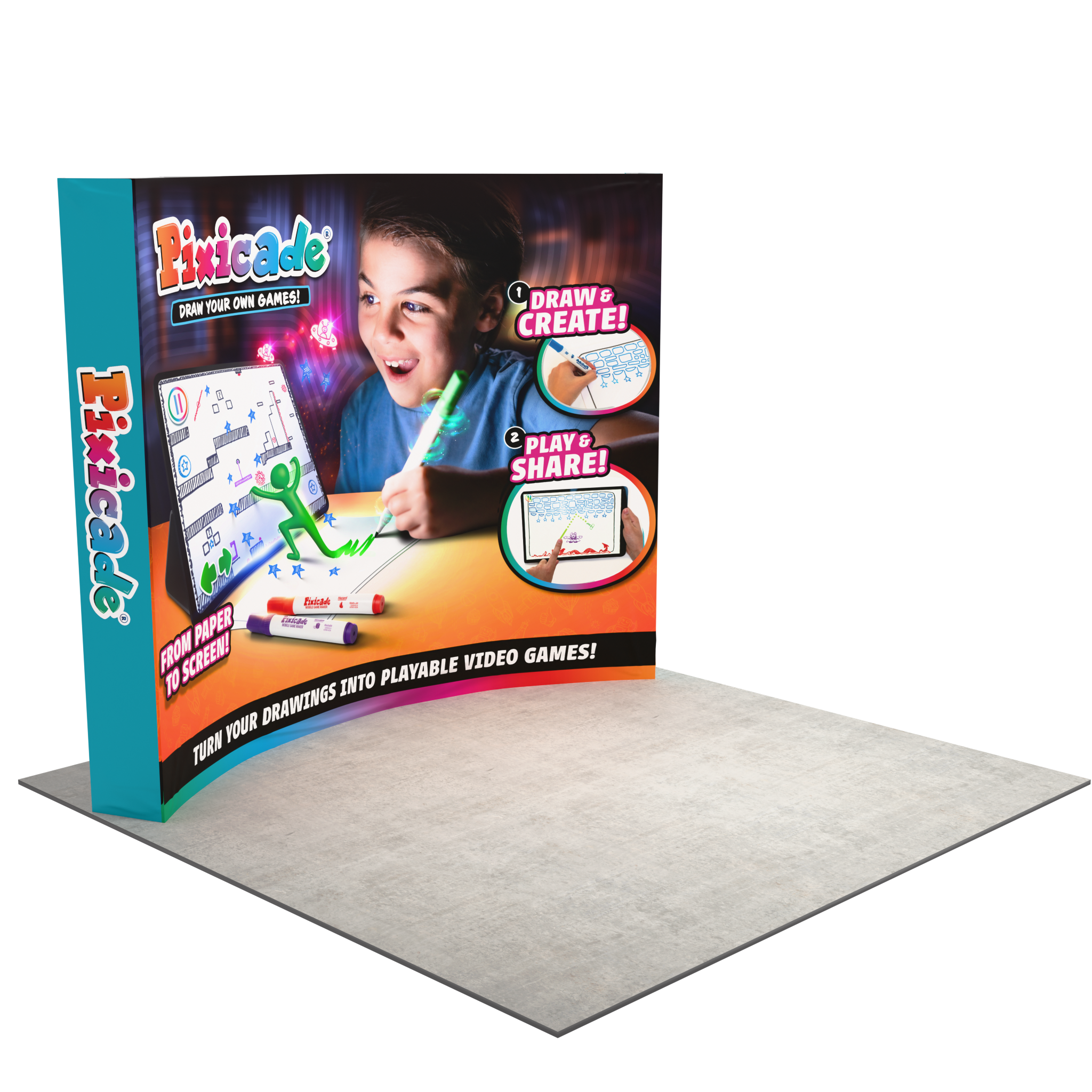 10ft Perfect-Pop™ - Curved Trade Show Display