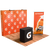 10ft Perfect-Pop Straight, Lights, Podium, Oak Flooring, 33.5" Economy Banner Stand