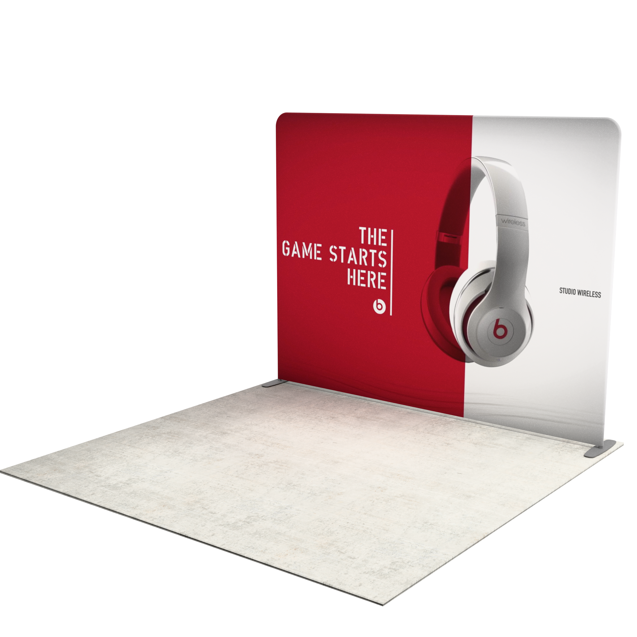 10ft QuickZip™ - Straight Single-Sided Trade Show Display