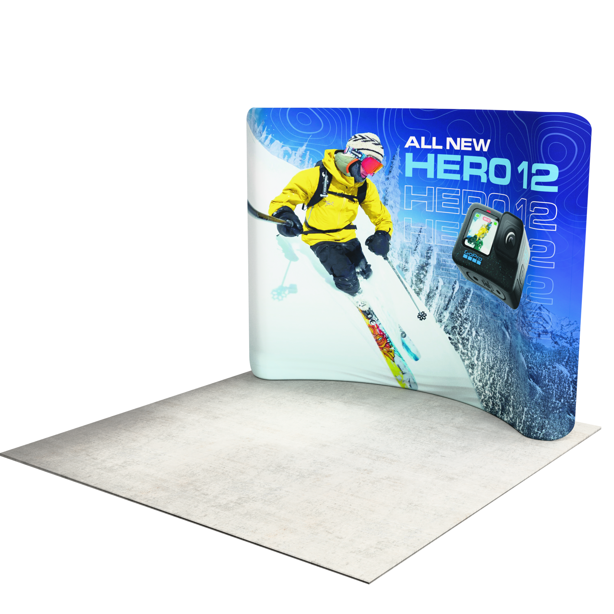 10ft QuickZip™ - Curved Double-Sided Trade Show Display