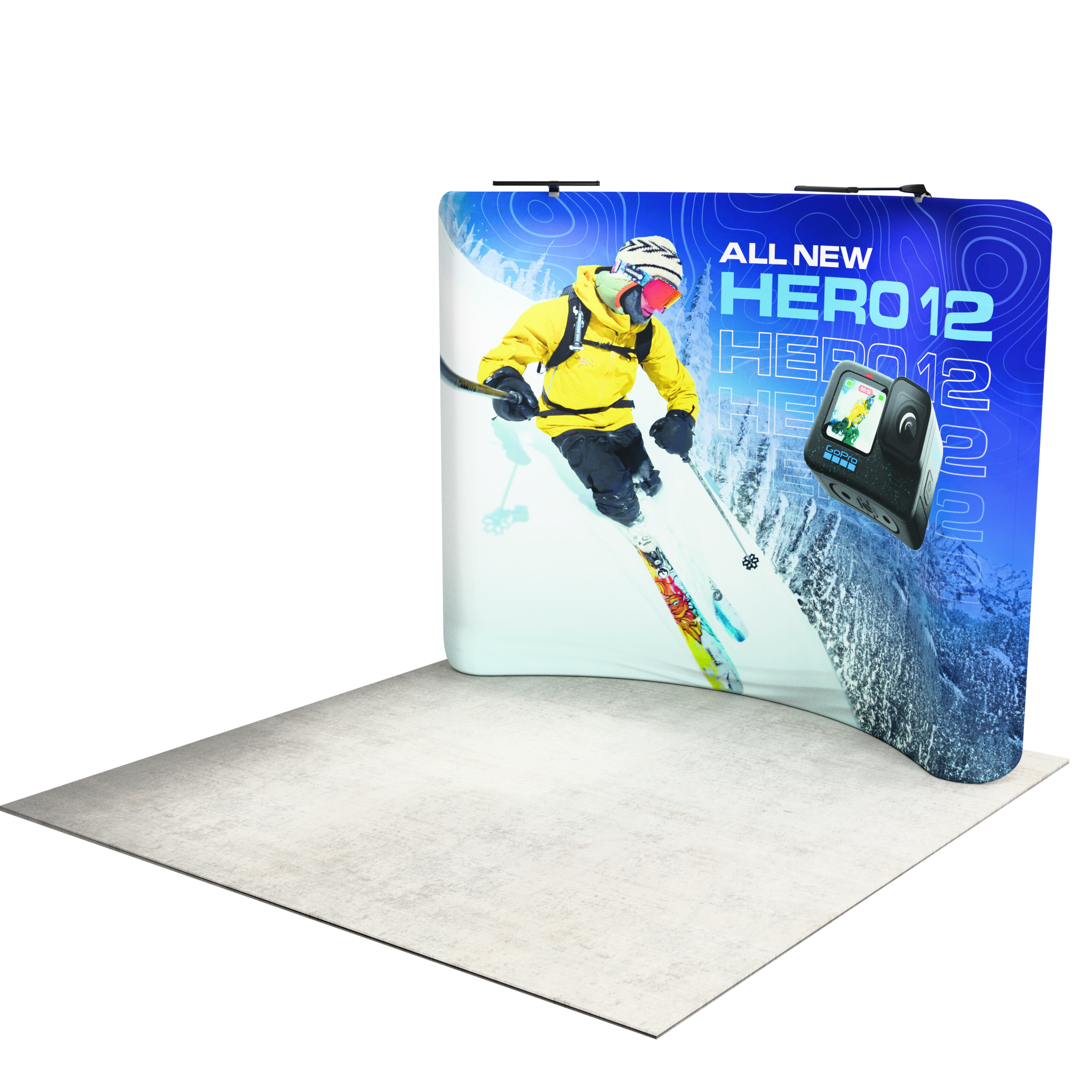 10ft QuickZip™ - Curved Double-Sided Display with Lights