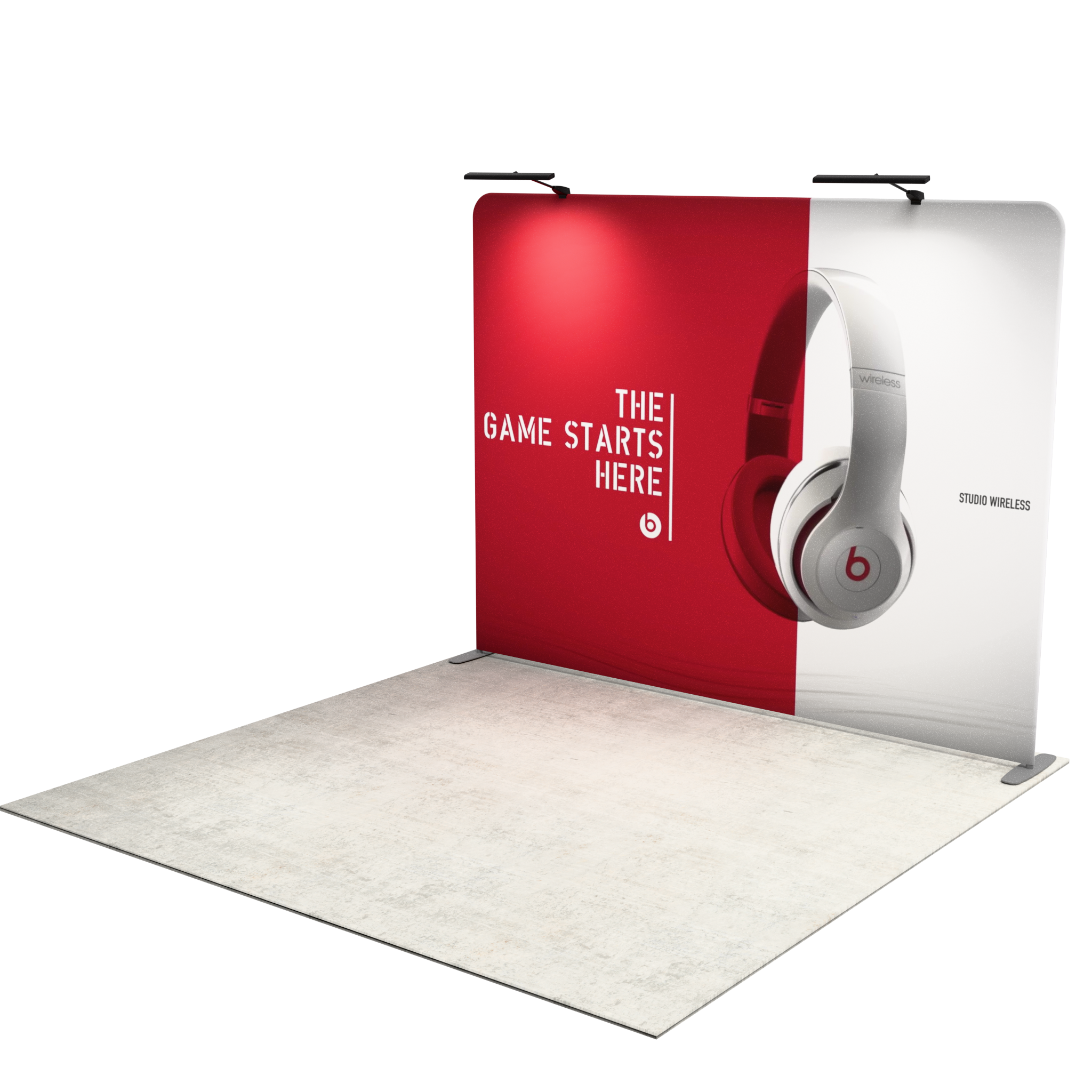 10ft QuickZip™ - Straight Single-Sided Display with Lights