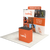 8ft QuickZip™ - Curved Double-Sided Display with Lights, Podium, and Header