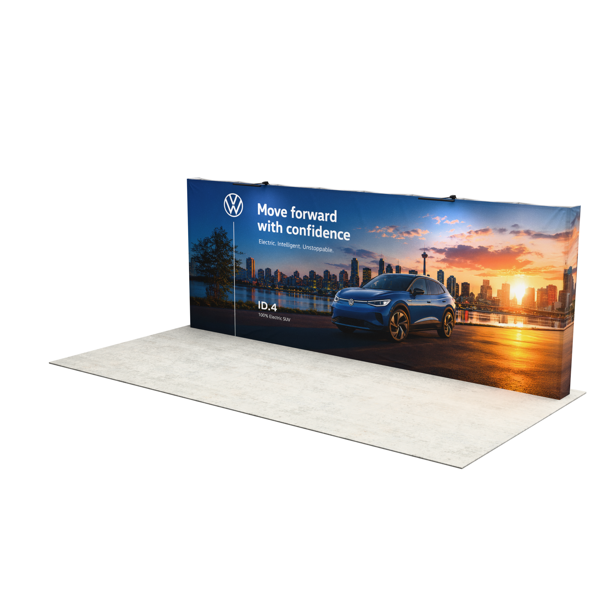 20ft Perfect-Pop™ - Straight Display with 2 Lights