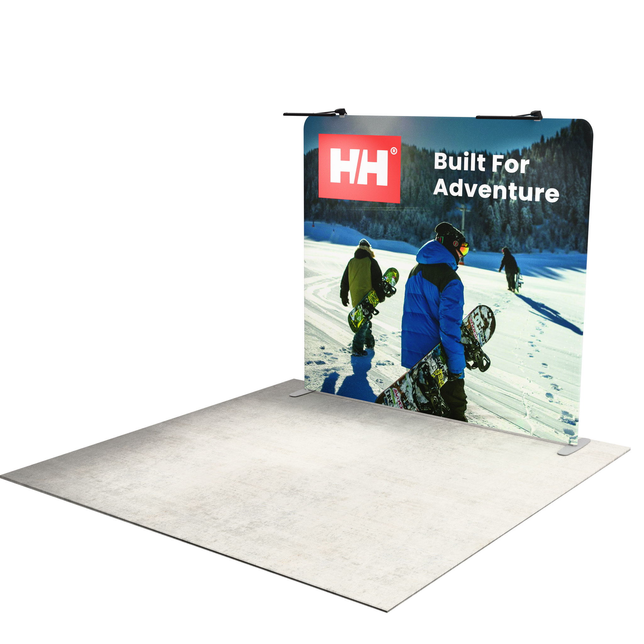 8ft QuickZip™ - Straight Double-Sided Display with Lights