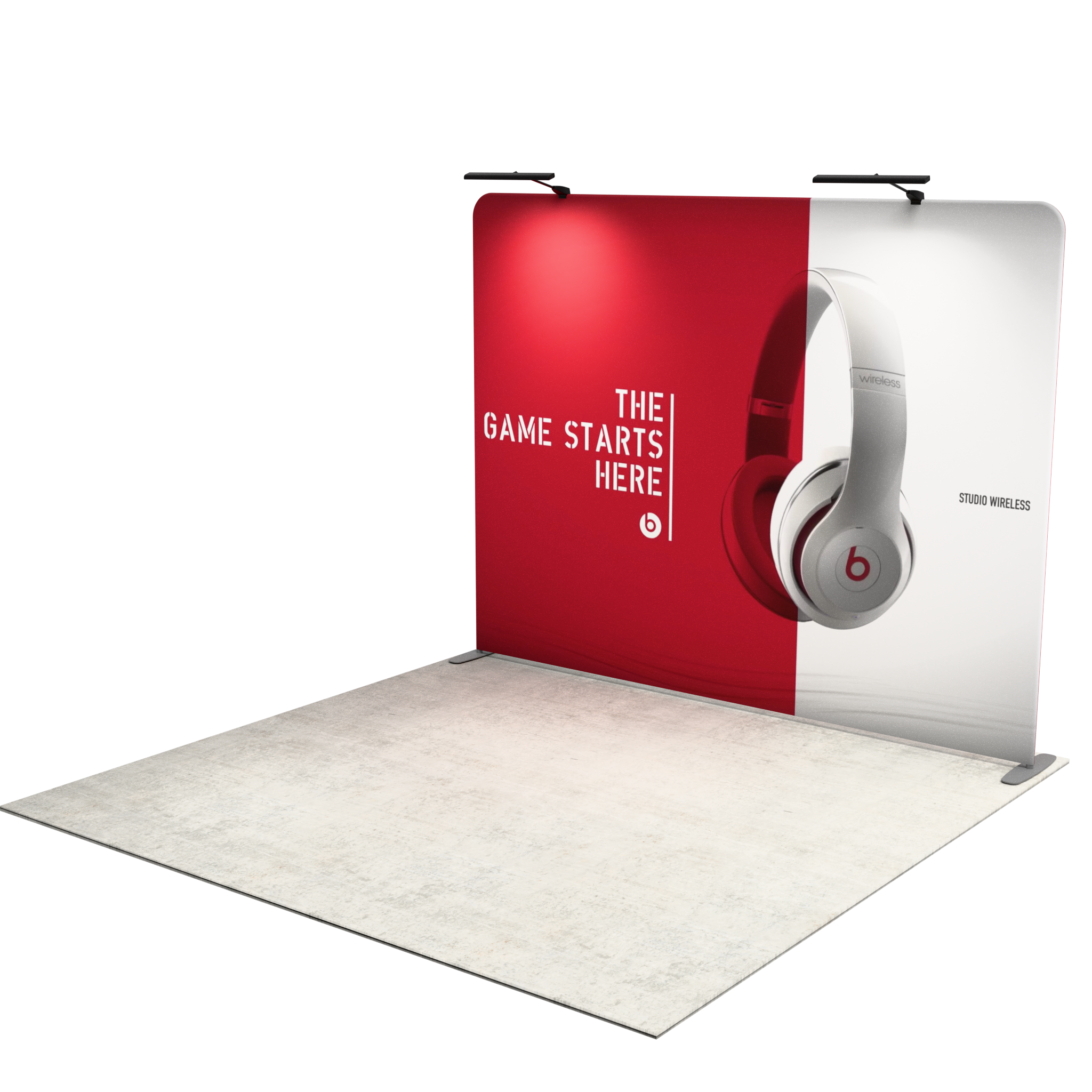 10ft QuickZip™ - Straight Double-Sided Display with Lights