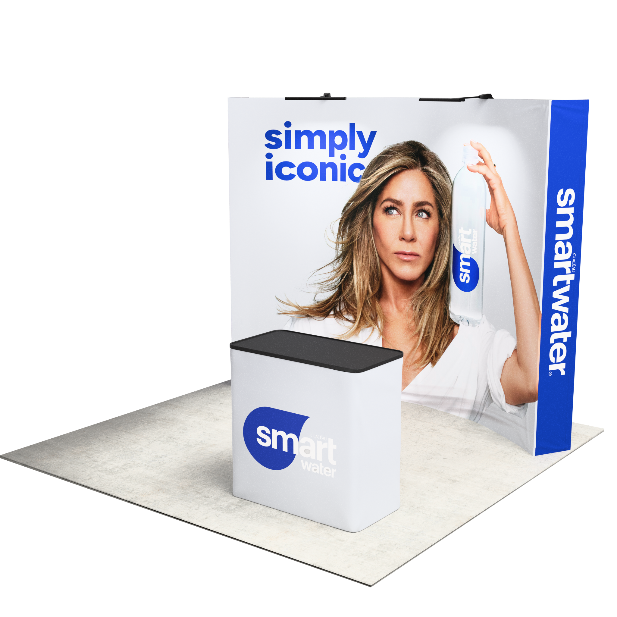10ft Perfect-Pop™ - Curved Display with Lights and Podium