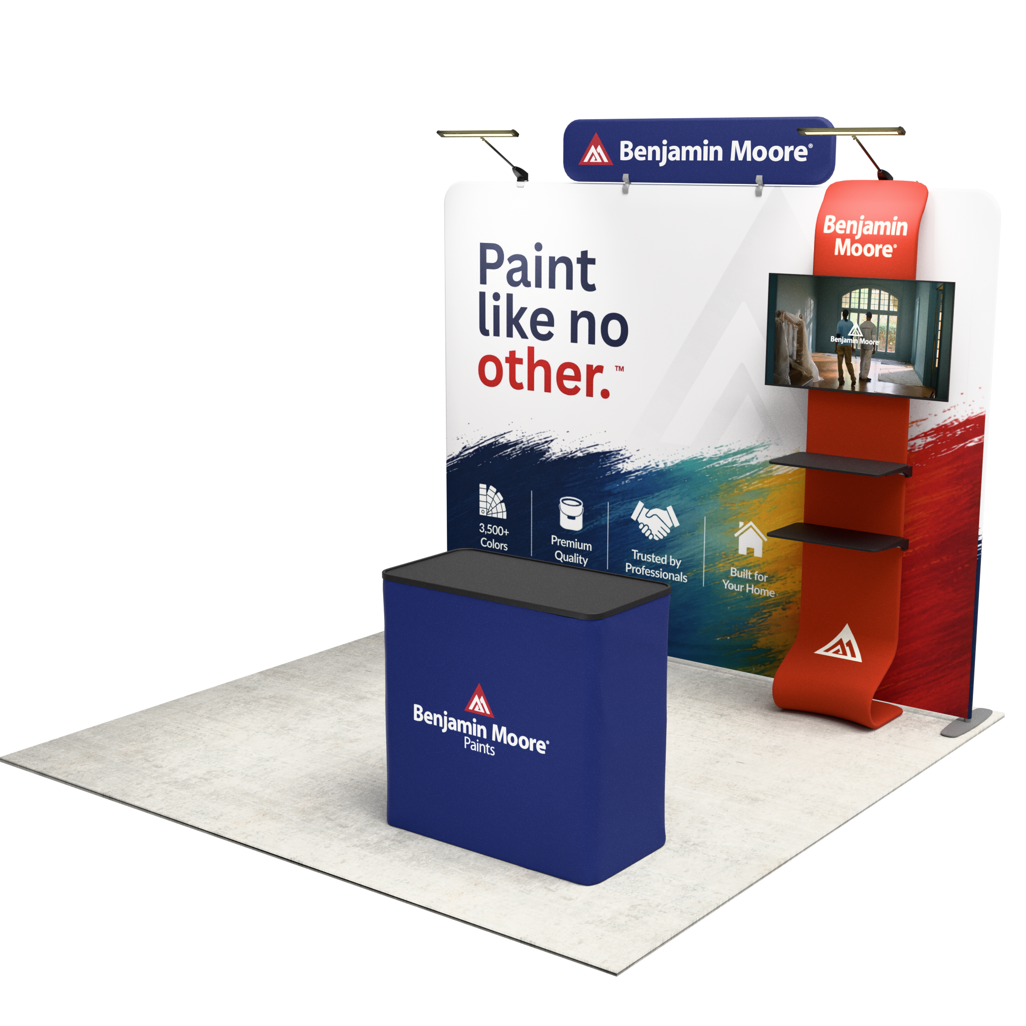 10ft QuickZip™ MAX Straight Double-Sided Trade Show Display