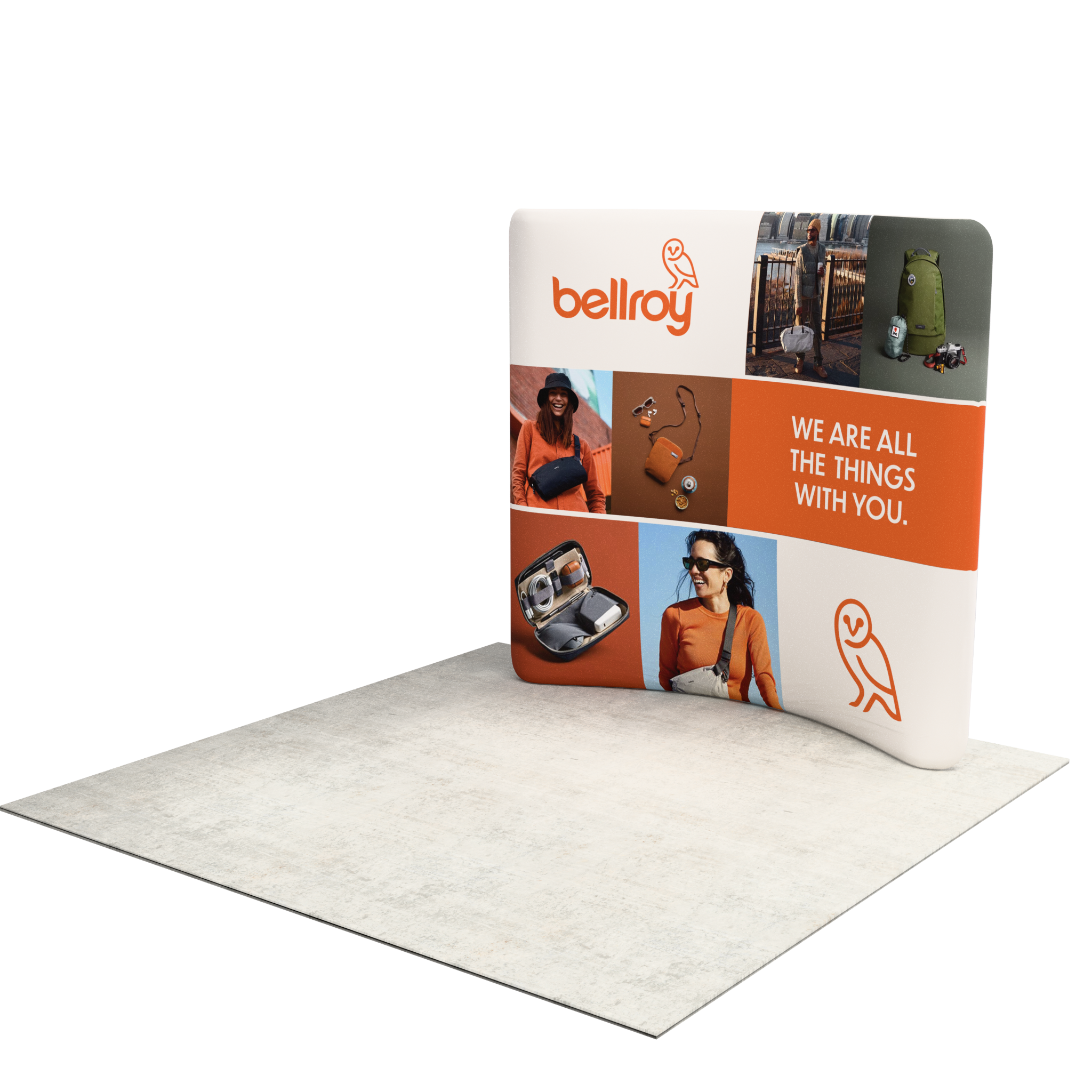 8ft QuickZip™ - Curved Single-Sided Trade Show Display