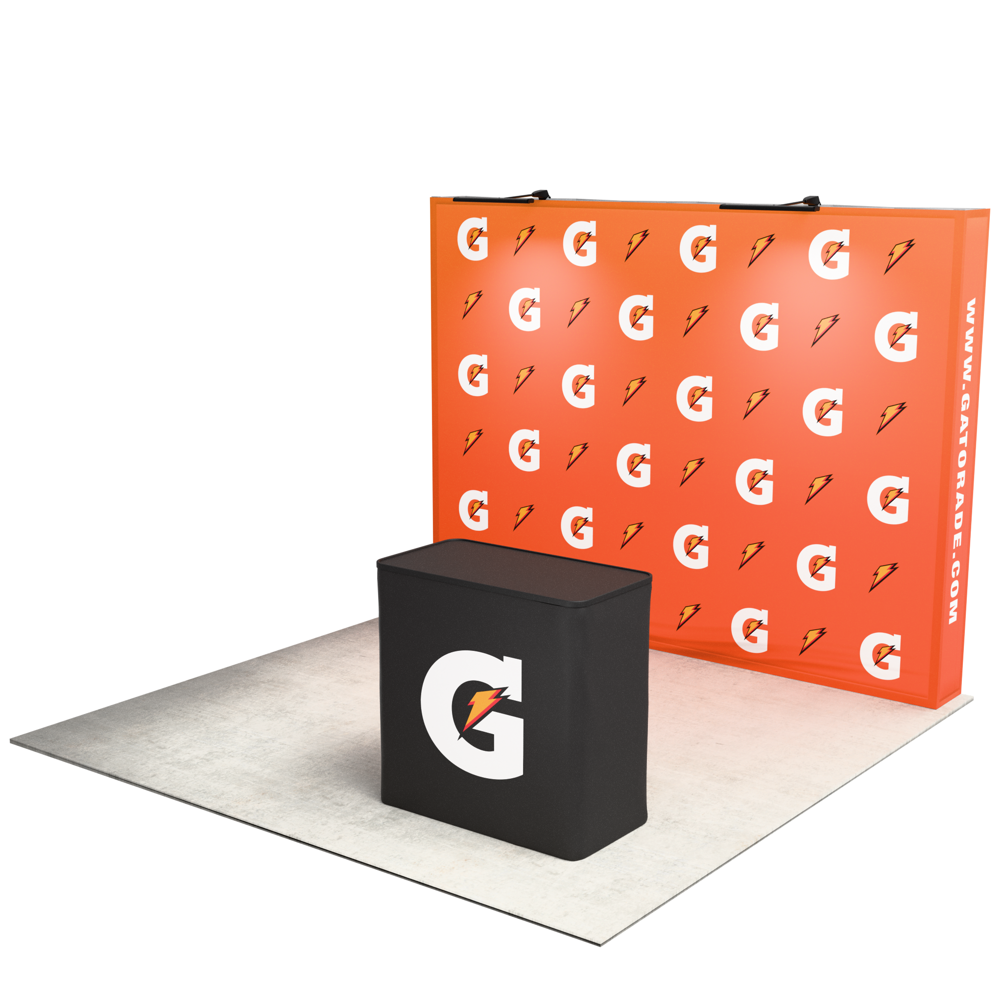 10ft Perfect-Pop™ - Straight Display with Lights and Podium