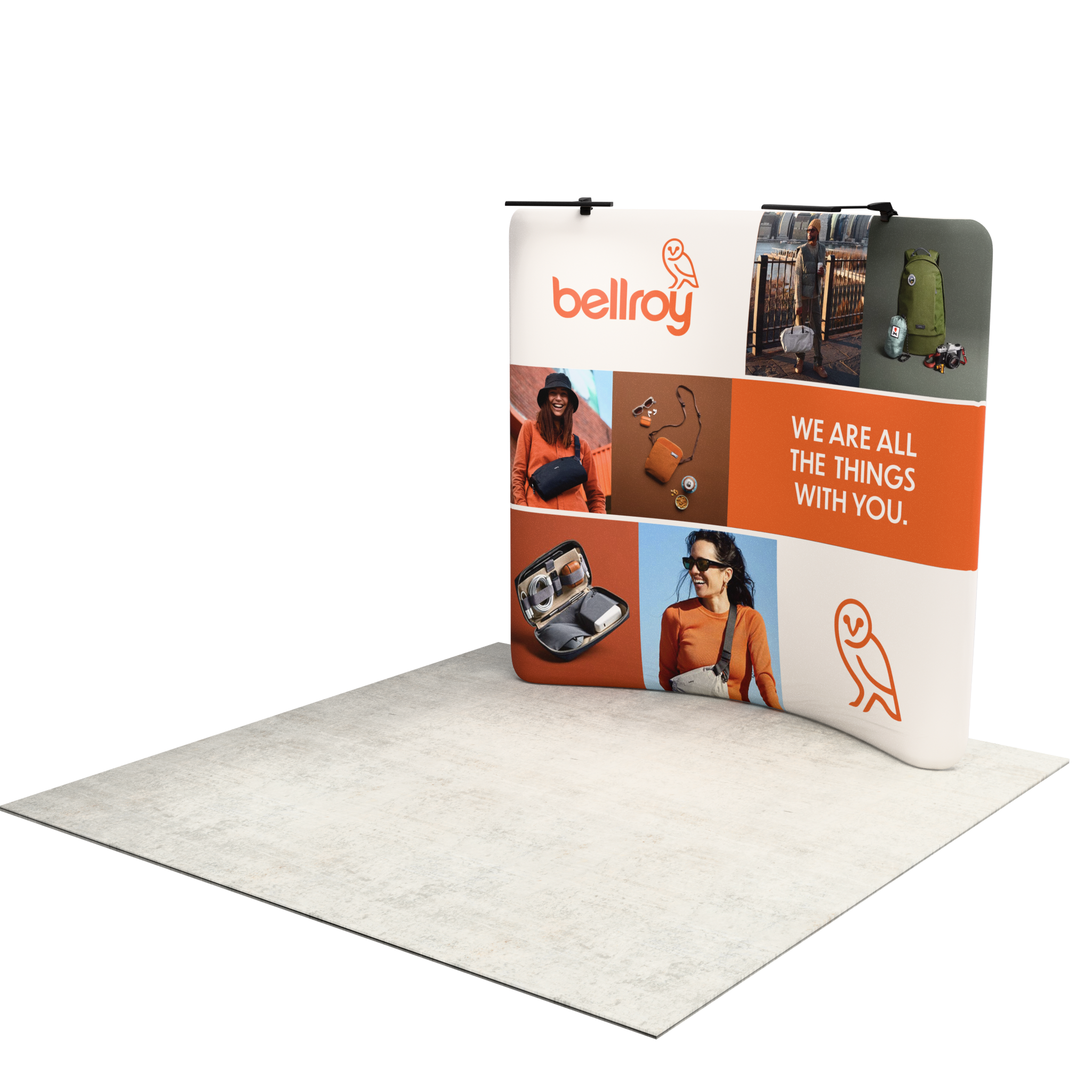 8ft QuickZip™ - Curved Single-Sided Display with Lights