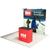 8ft QuickZip™ - Straight Double-Sided Display with Lights and Podium