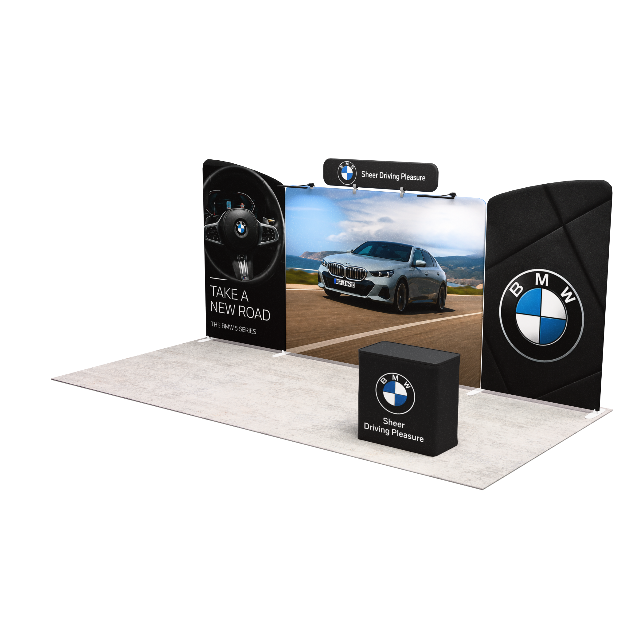 20ft QuickZip™ - Executive Double-Sided Trade Show Display