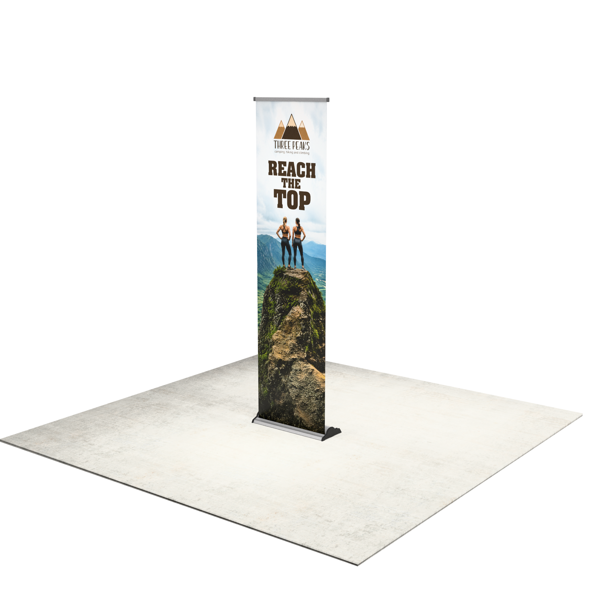 24" Vinyl Silver Step Premium Retractable Banner Stand