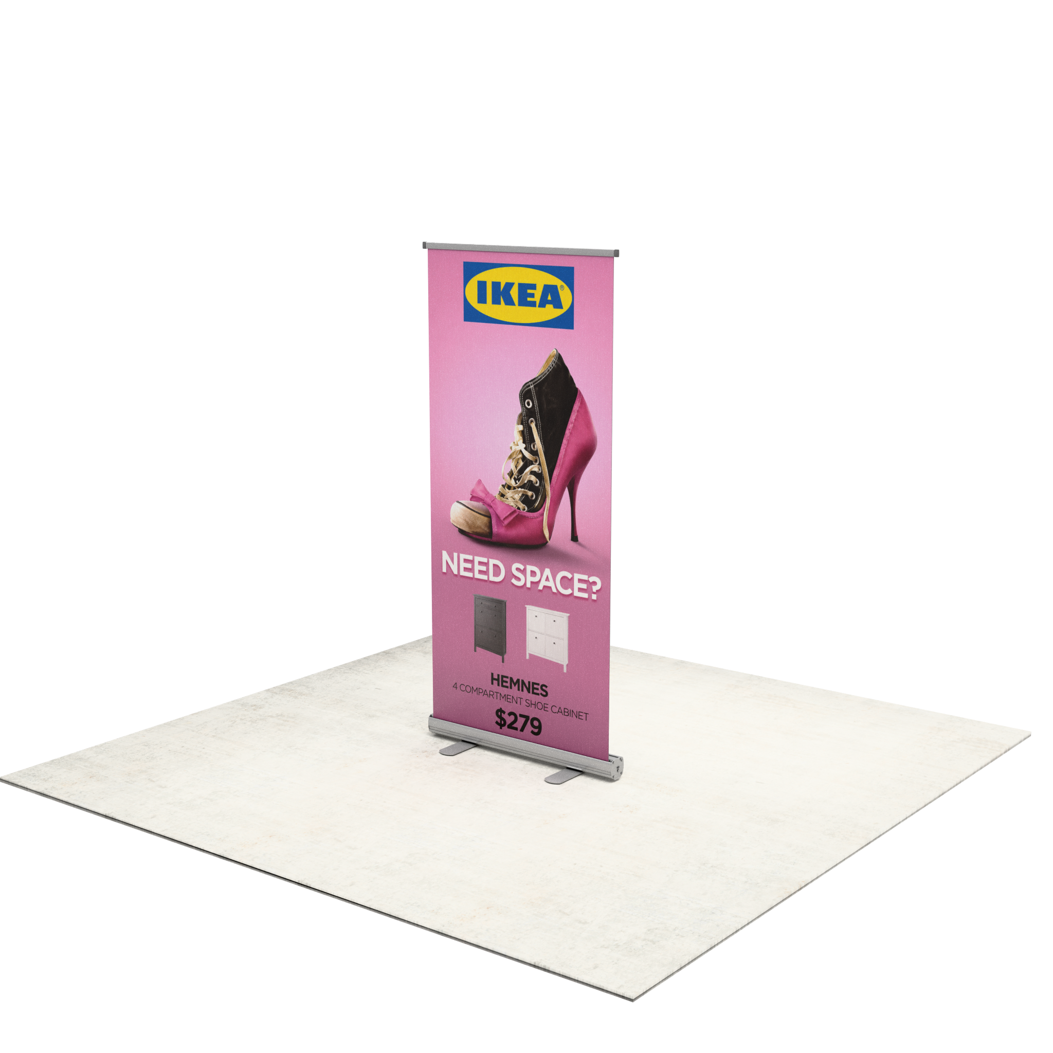 36" Economy Retractable Banner Stand