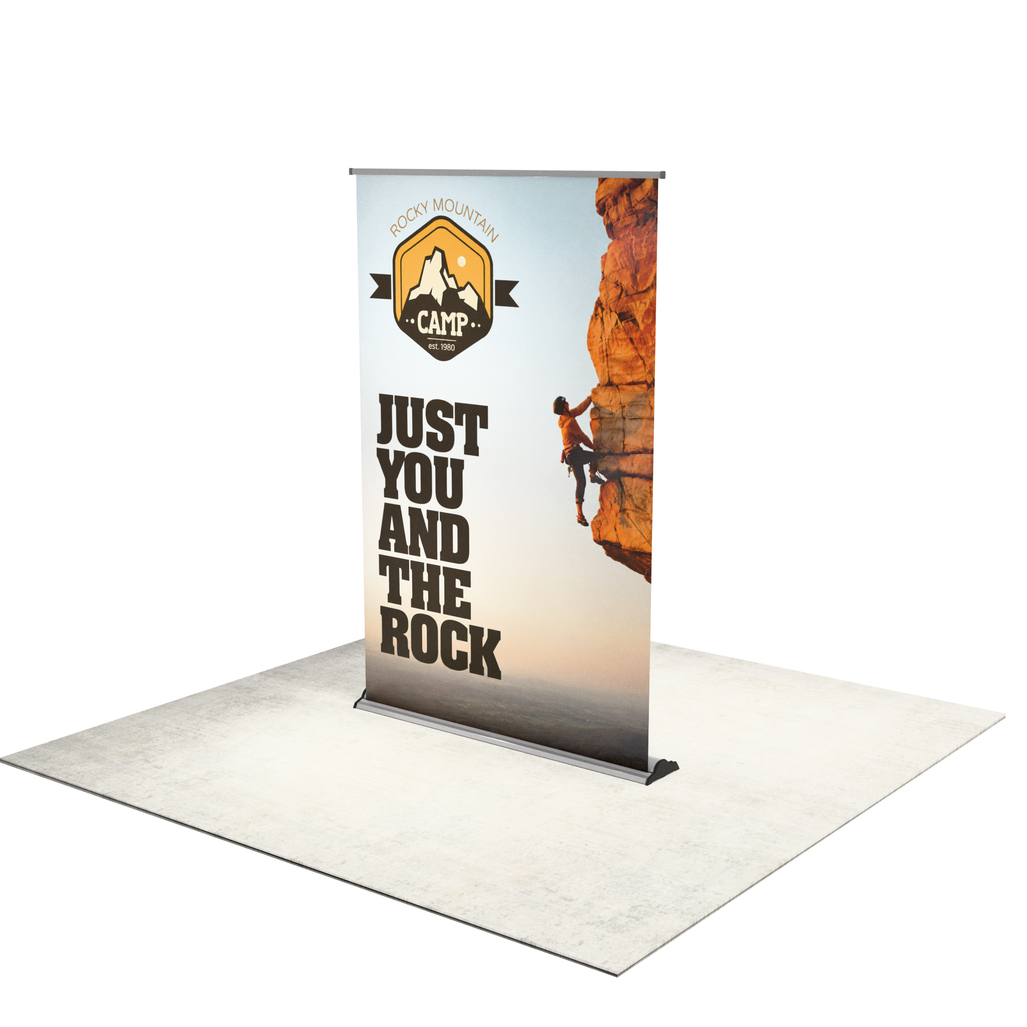 60" Vinyl Silver Step Premium Retractable Banner Stand