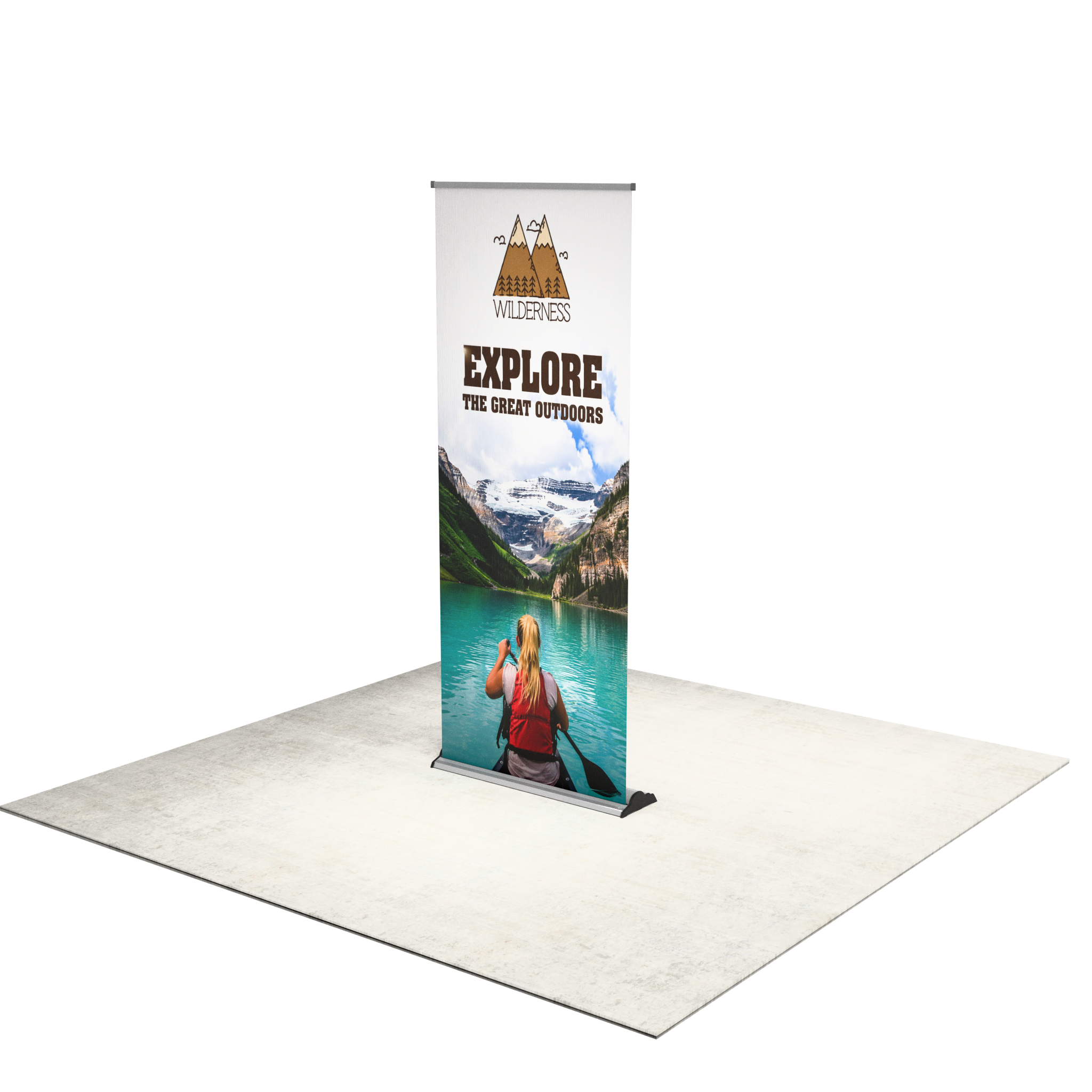 36" Vinyl Silver Step Premium Retractable Banner Stand