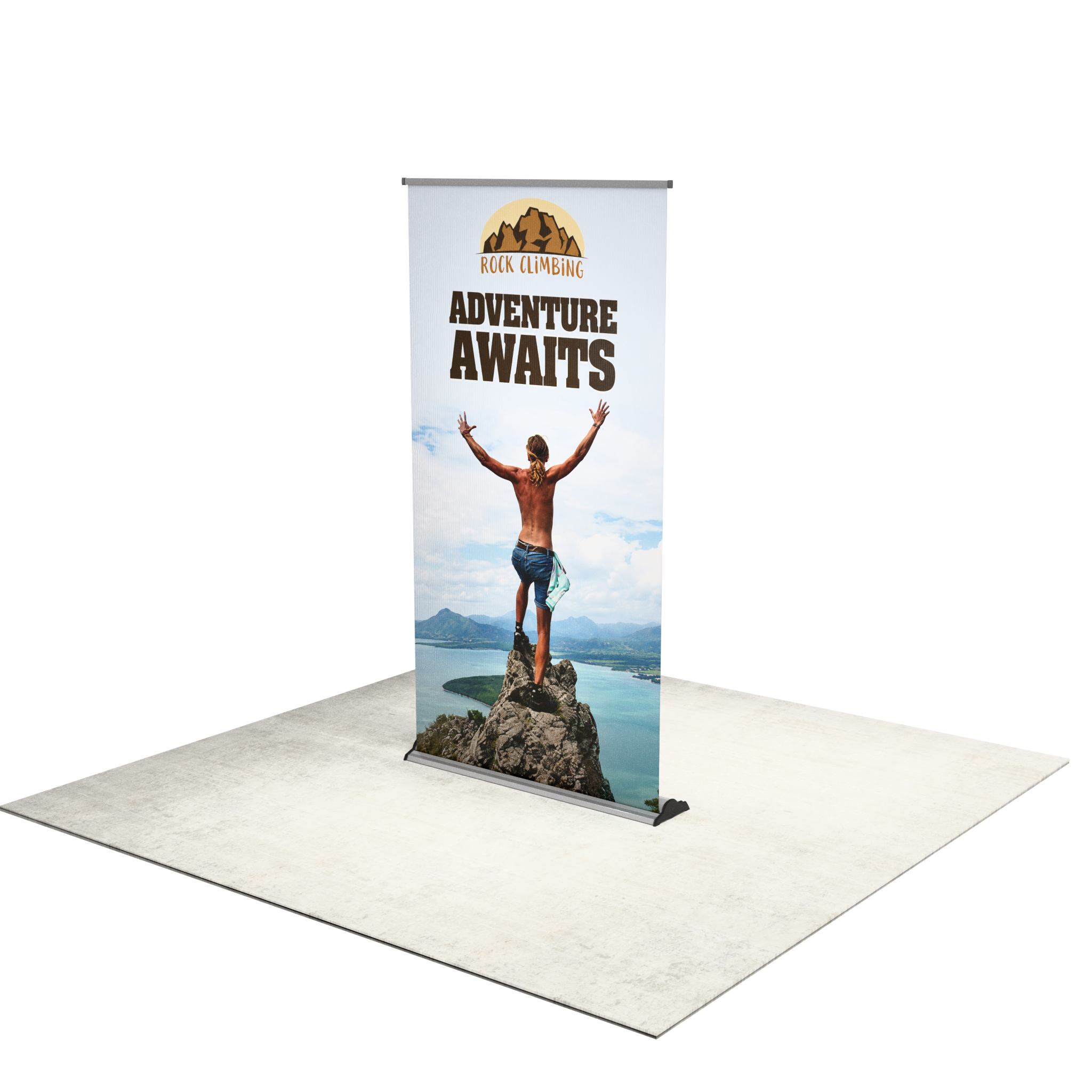 48" Vinyl Silver Step Premium Retractable Banner Stand