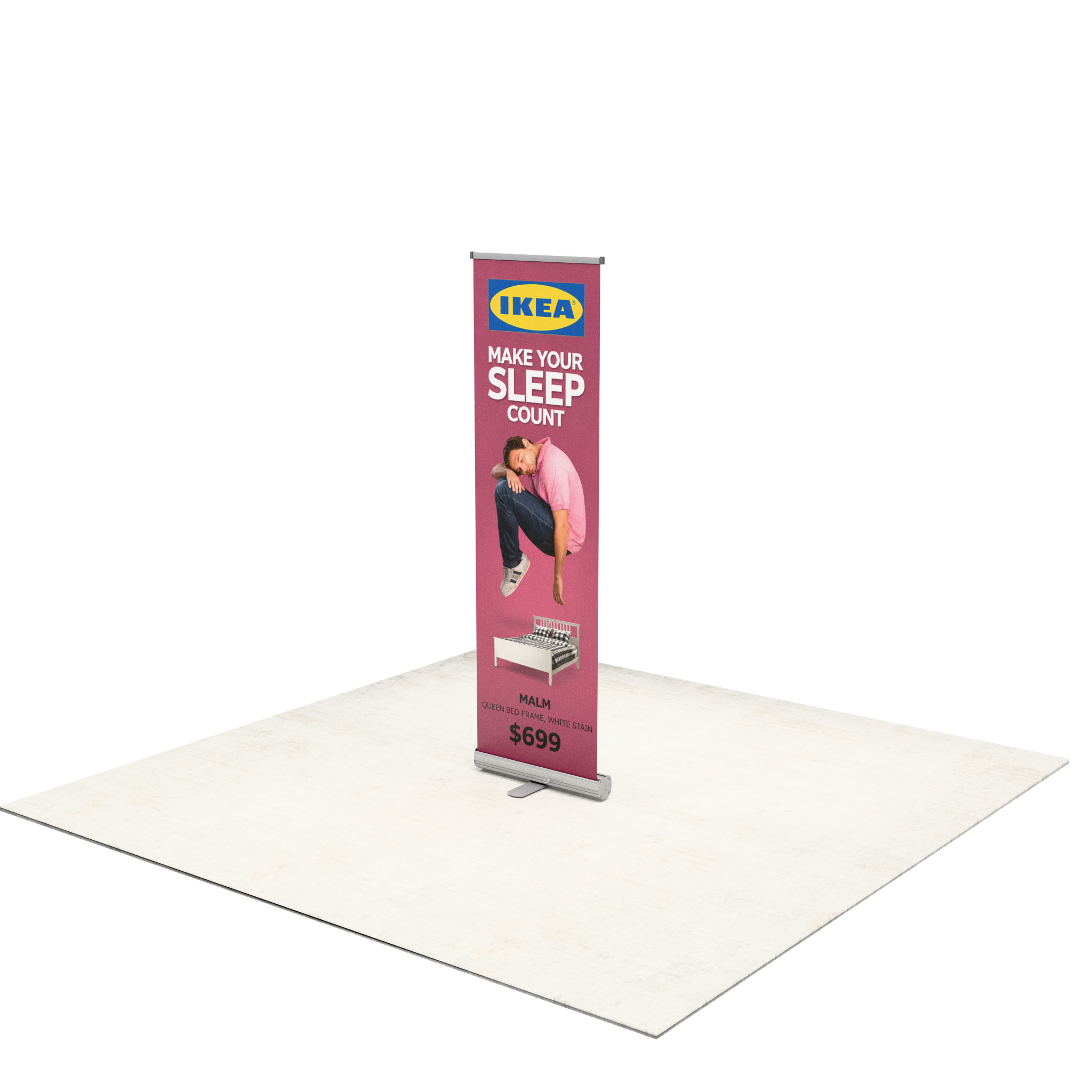 24" Economy Retractable Banner Stand