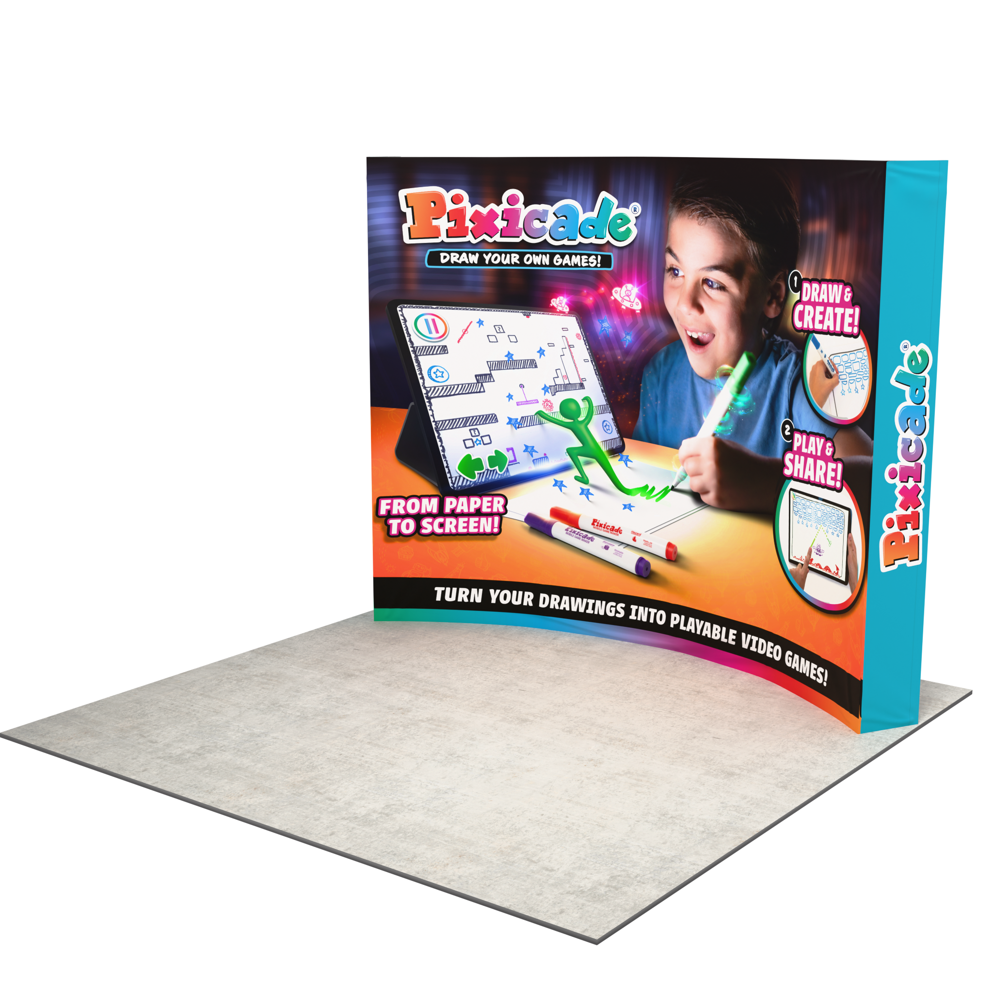 10ft Perfect-Pop™ - Curved Trade Show Display