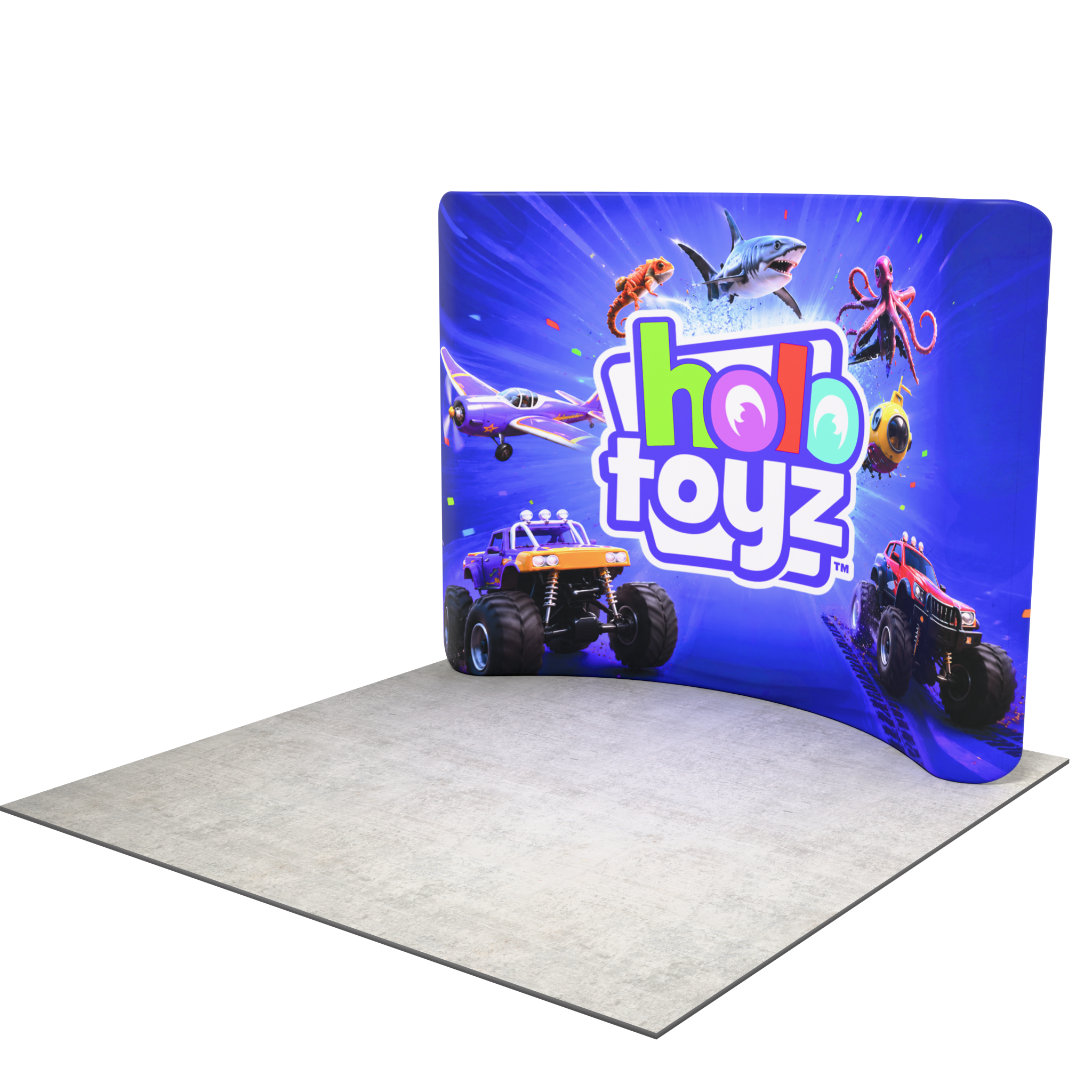 10ft QuickZip™ - Curved Single-Sided Trade Show Display