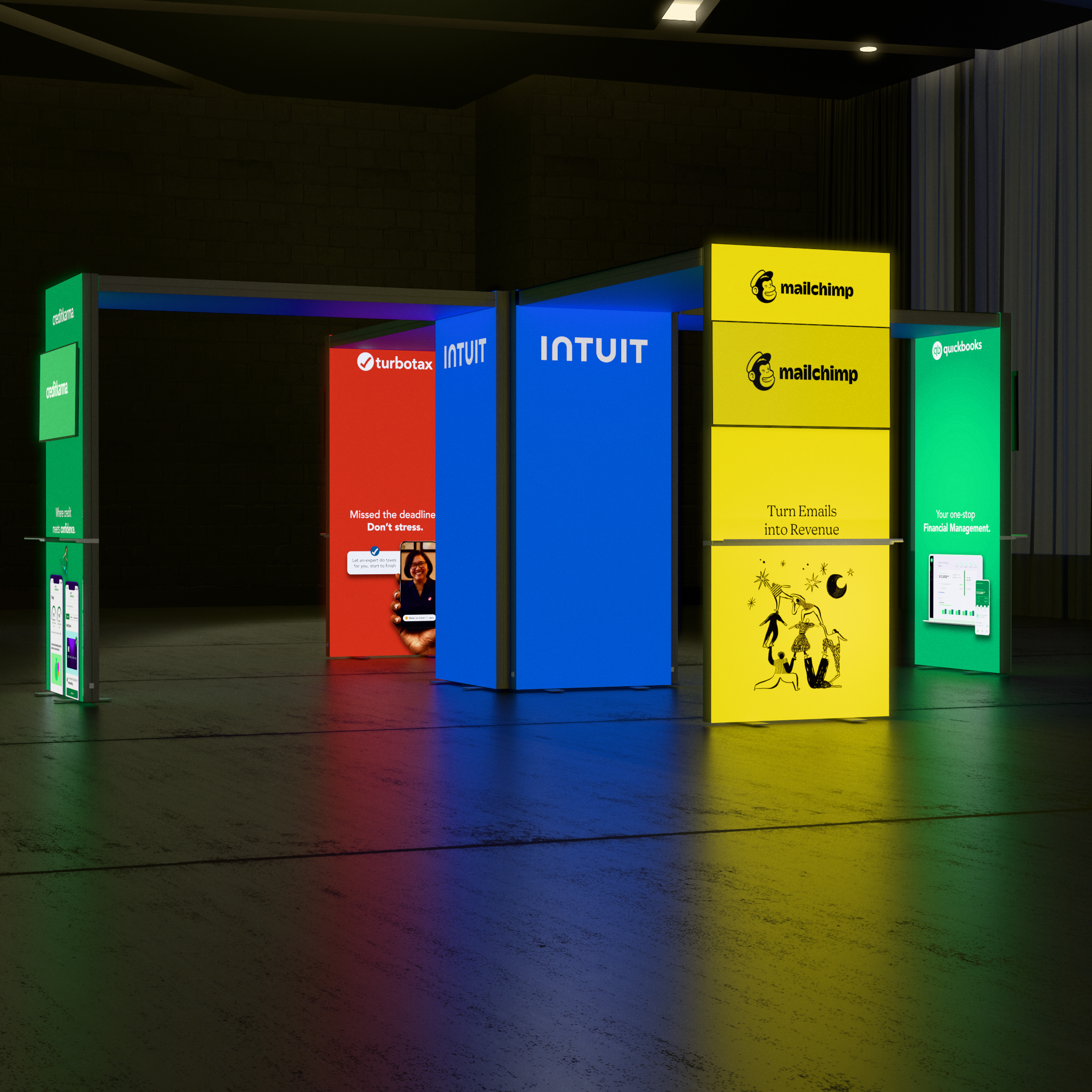 20ft Firefly Quartet Lightbox Single-Sided Backlit Display
