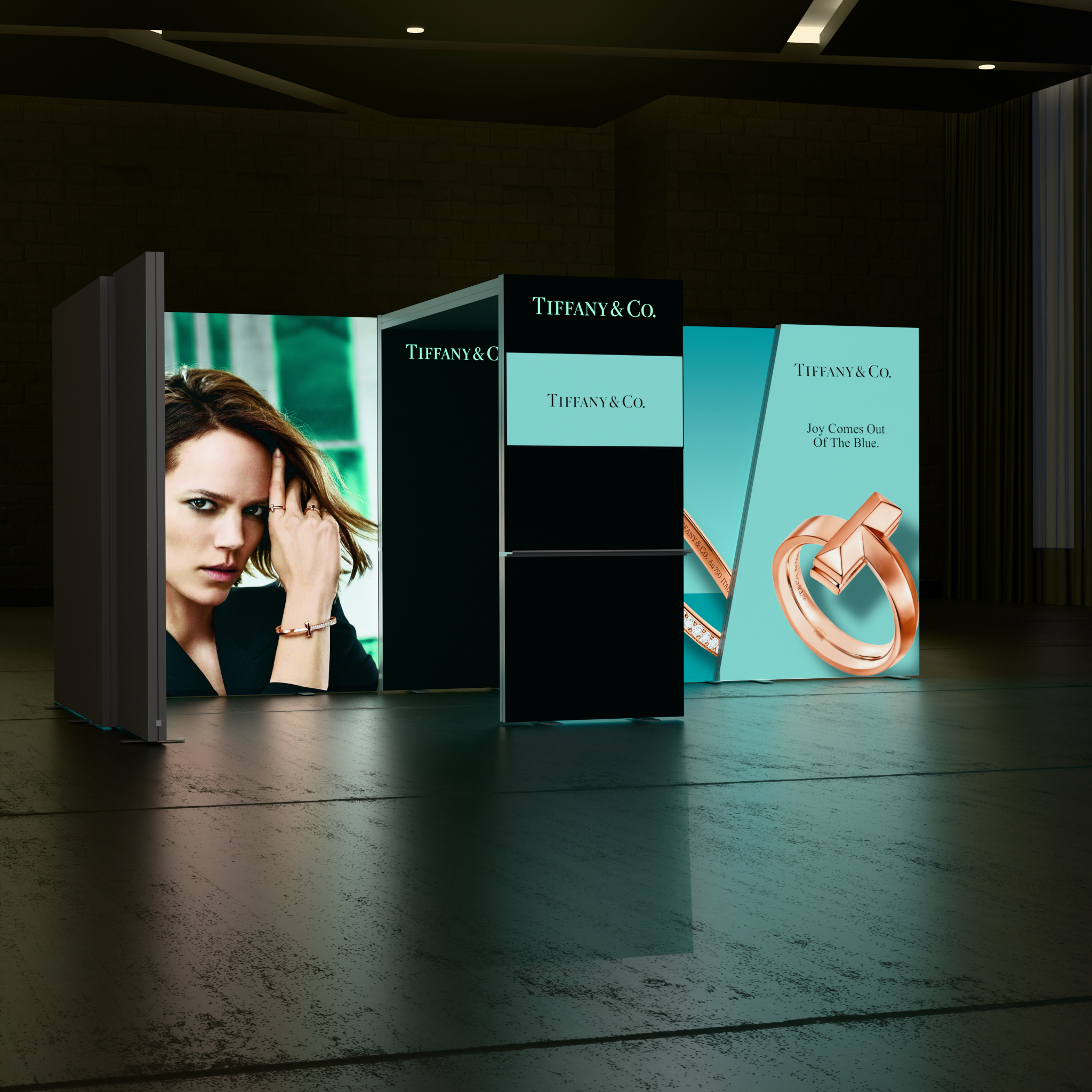 20ft Firefly Corner Lightbox Single-Sided Backlit Display