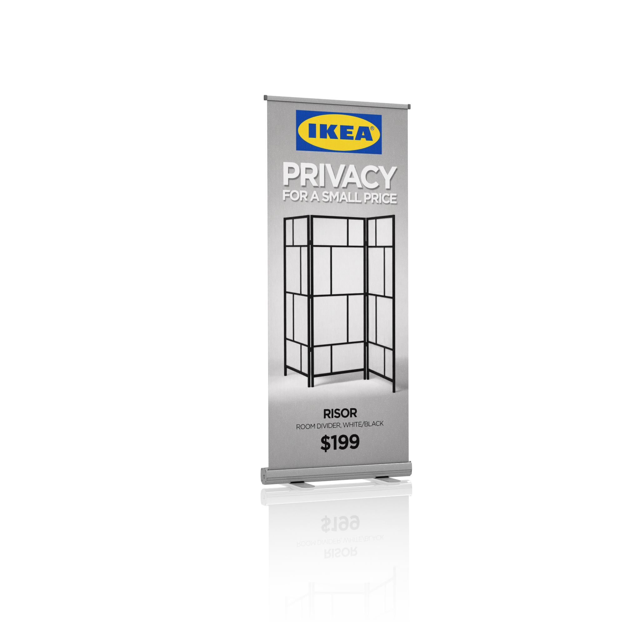 33" Economy Retractable Banner Stand