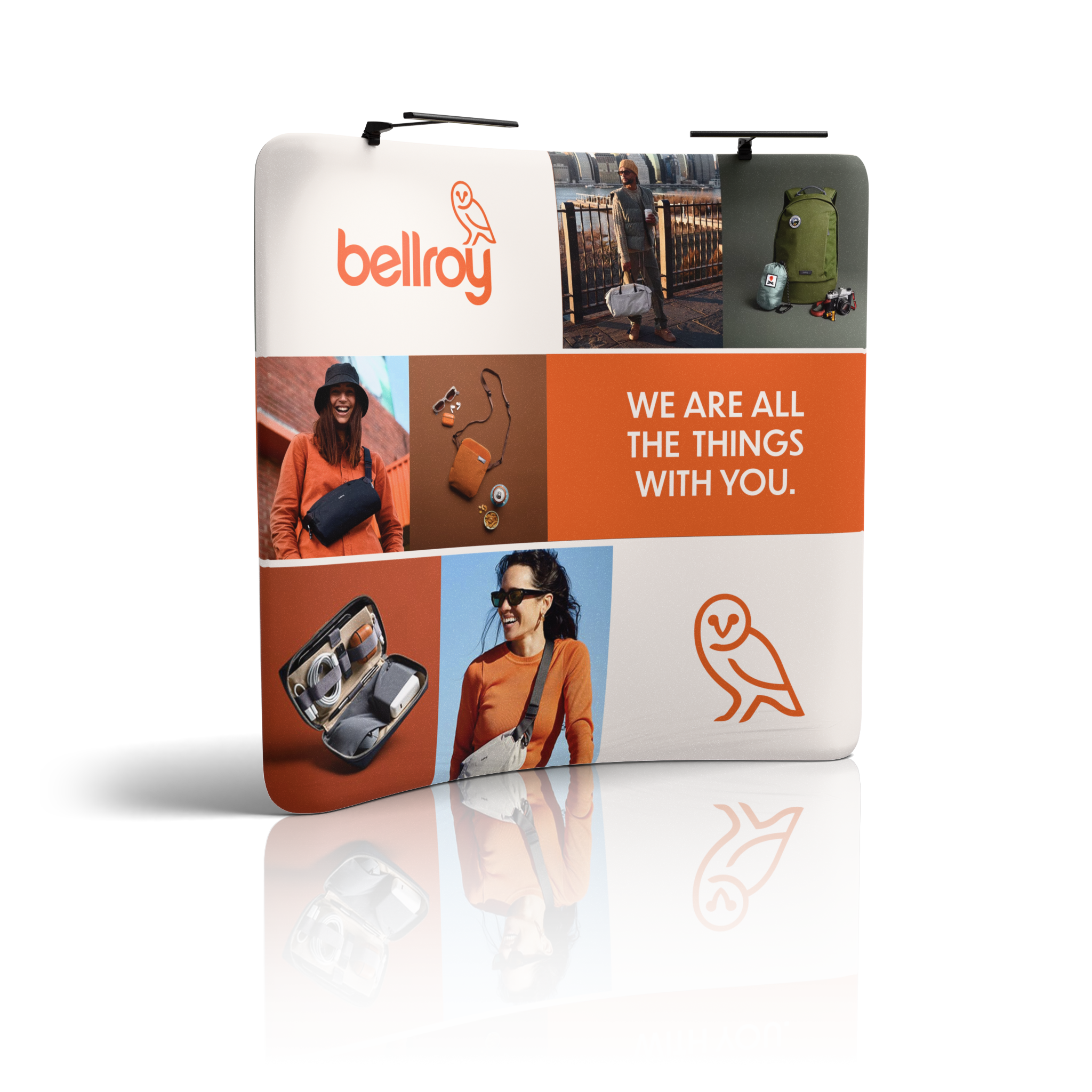 8ft QuickZip™ - Curved Double-Sided Display with Lights