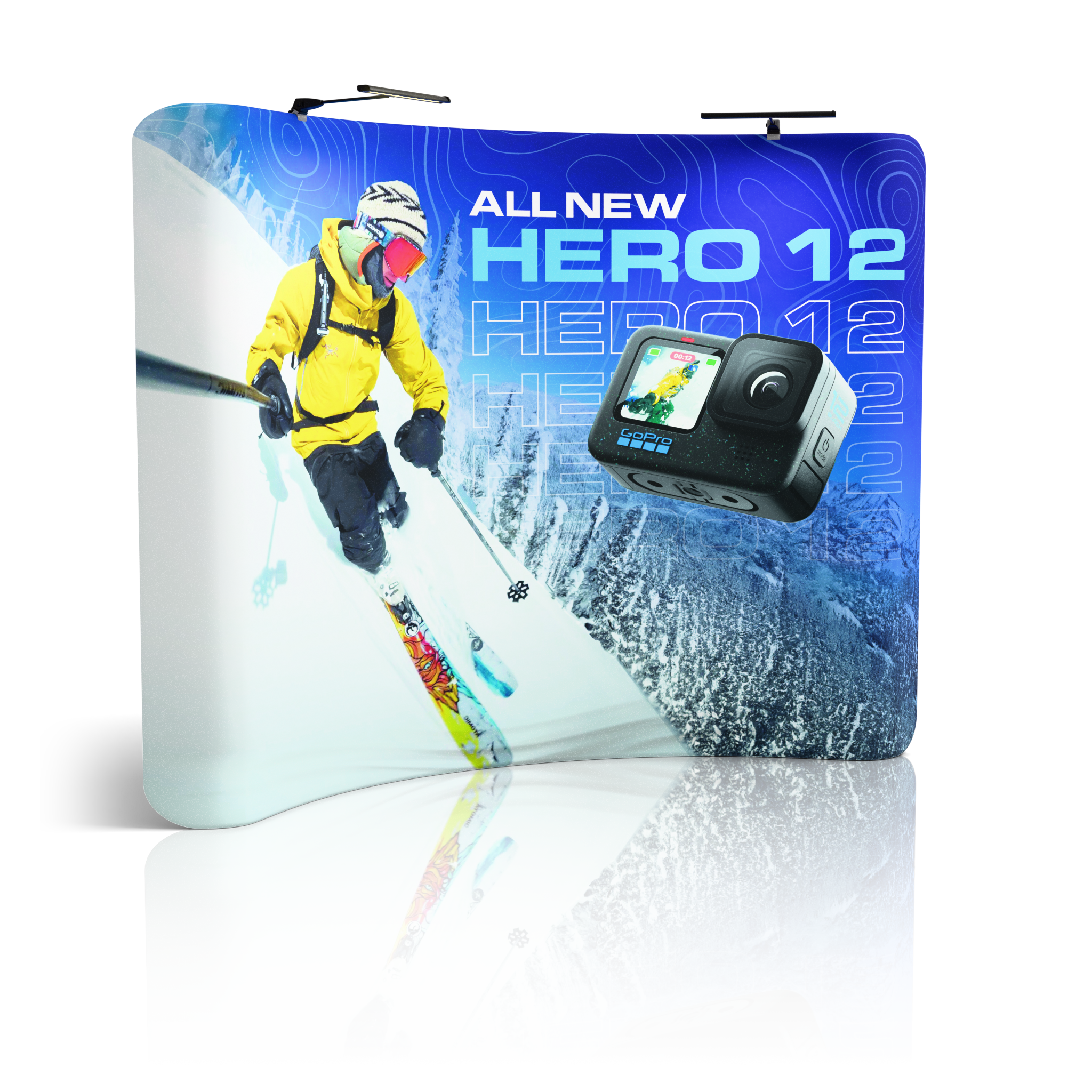 10ft QuickZip™ - Curved Double-Sided Display with Lights