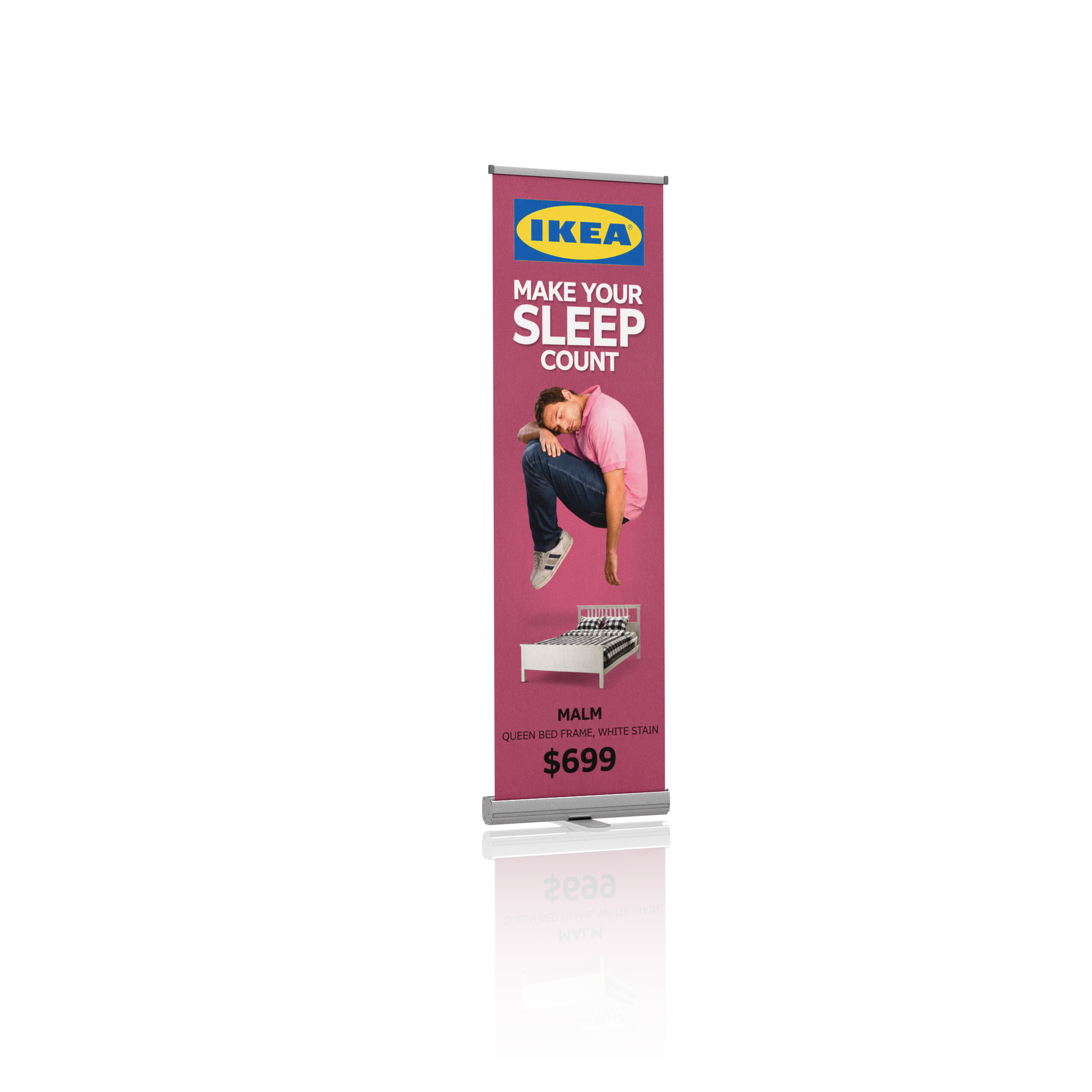 24" Economy Retractable Banner Stand