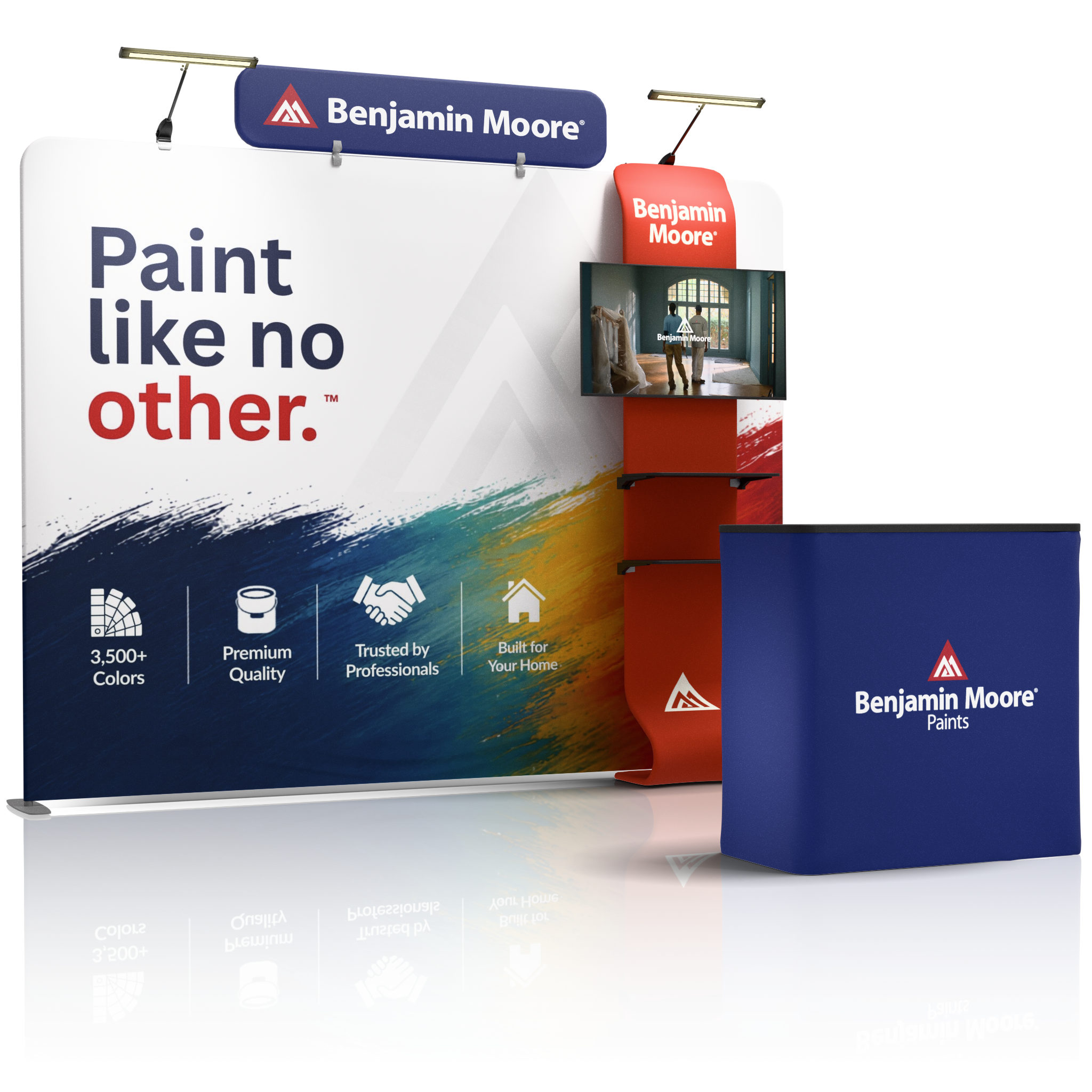 10ft QuickZip™ MAX Straight Single-Sided Trade Show Display