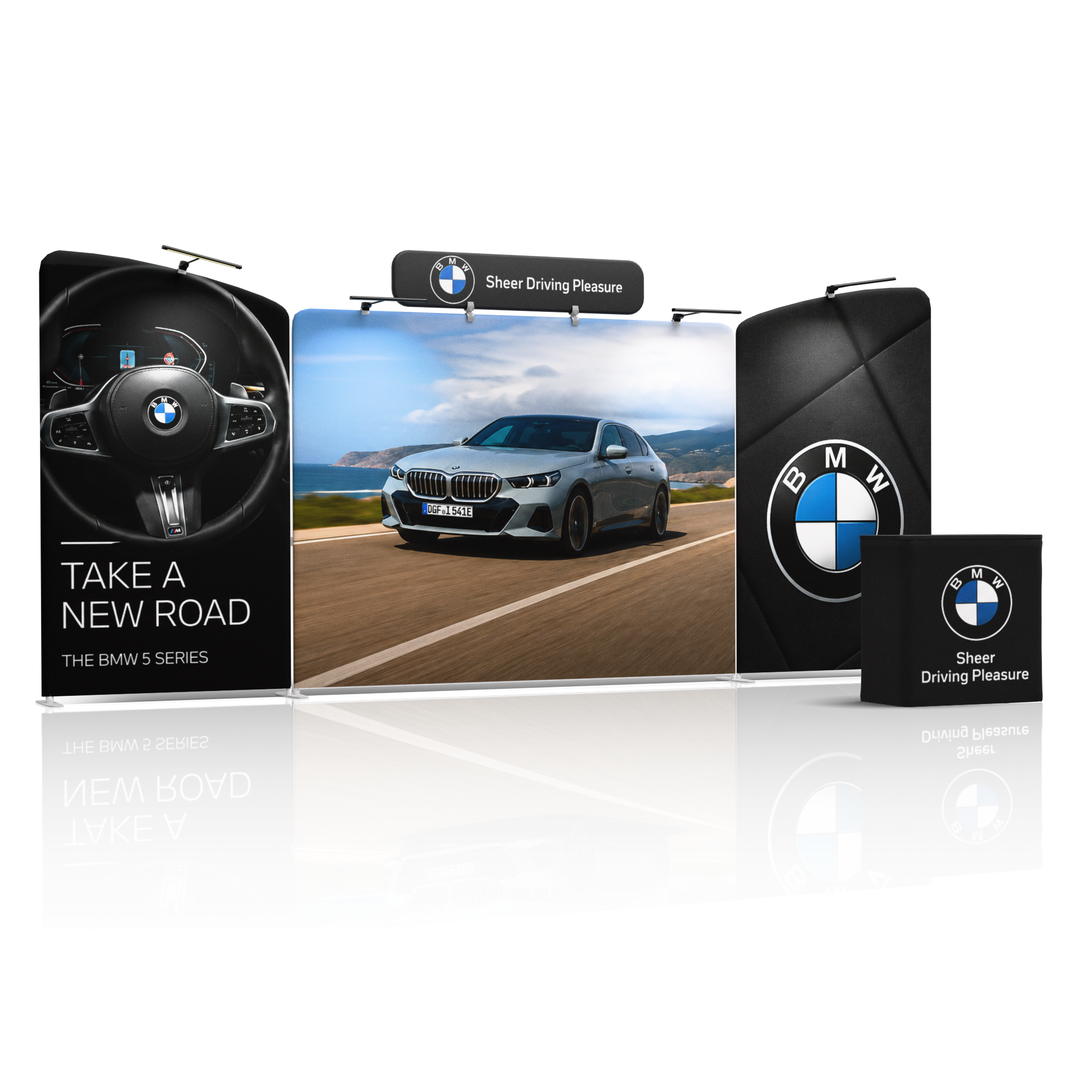 20ft QuickZip™ - Executive Single-Sided Display with 4 lights