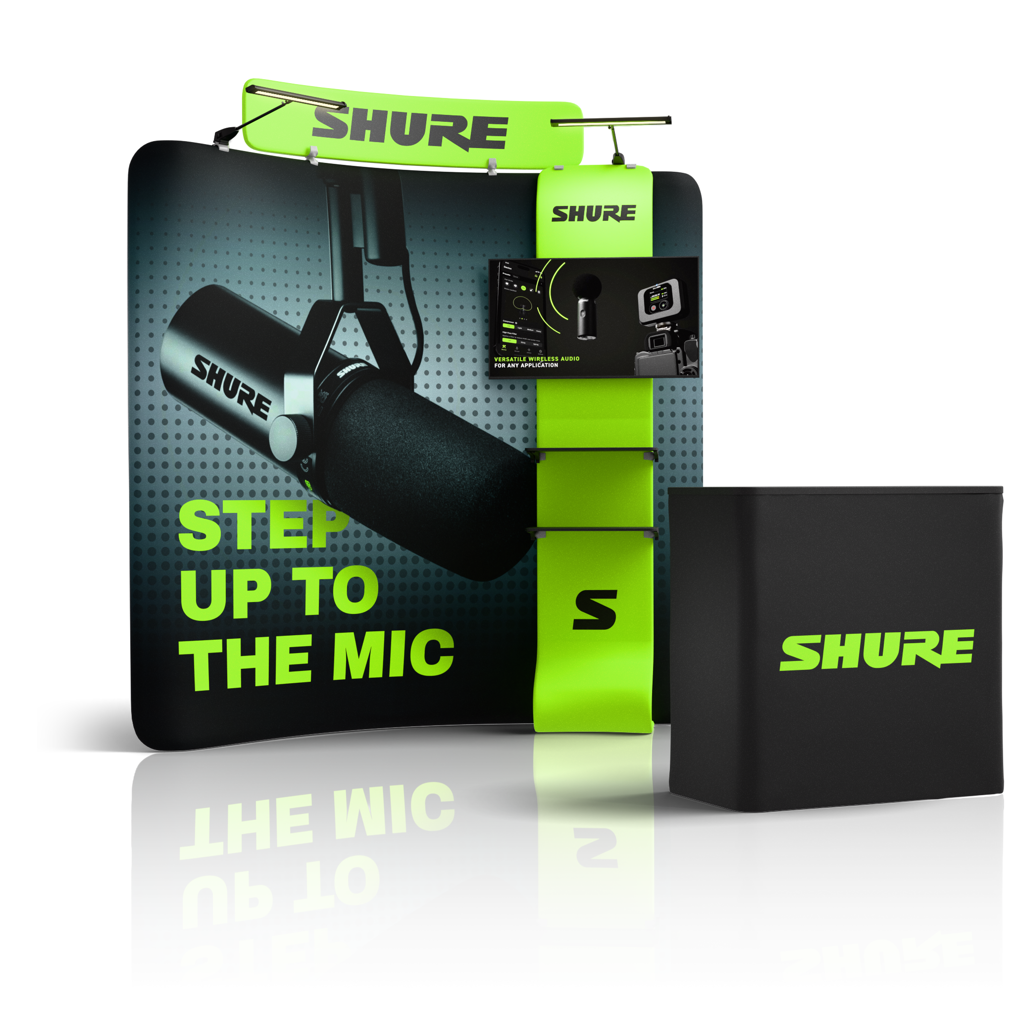 8ft QuickZip™ MAX Curved Single-Sided Trade Show Display