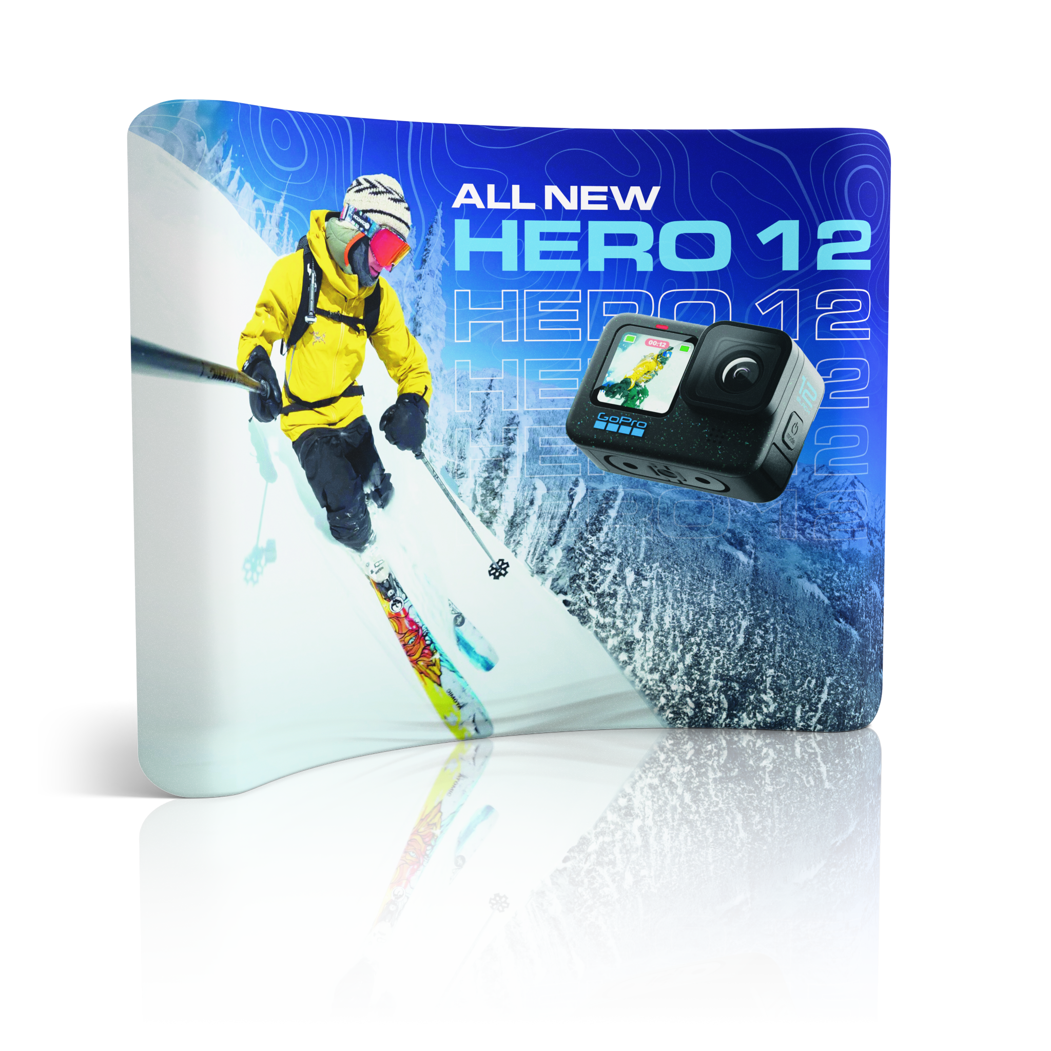 10ft QuickZip™ - Curved Double-Sided Trade Show Display