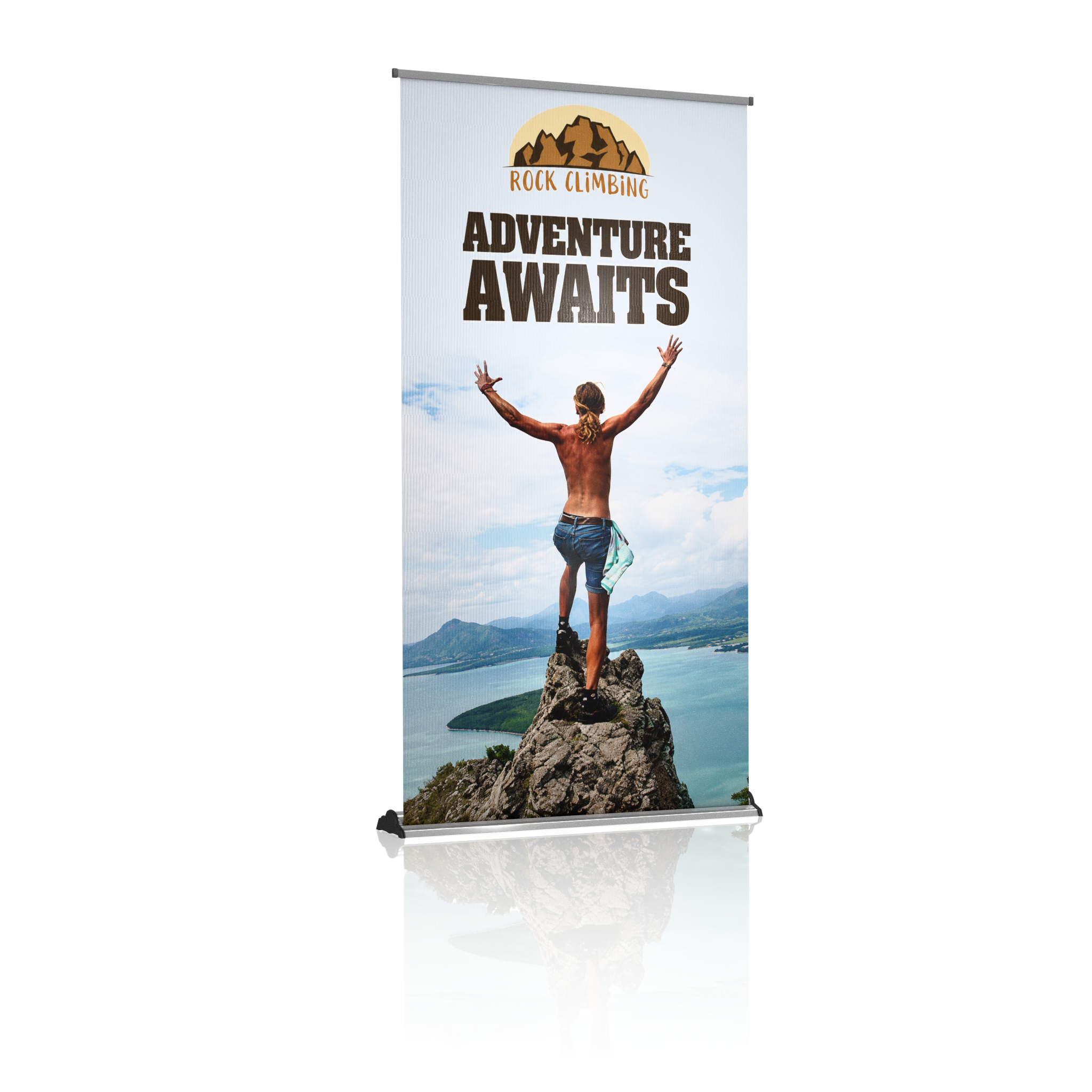 48" Vinyl Silver Step Premium Retractable Banner Stand