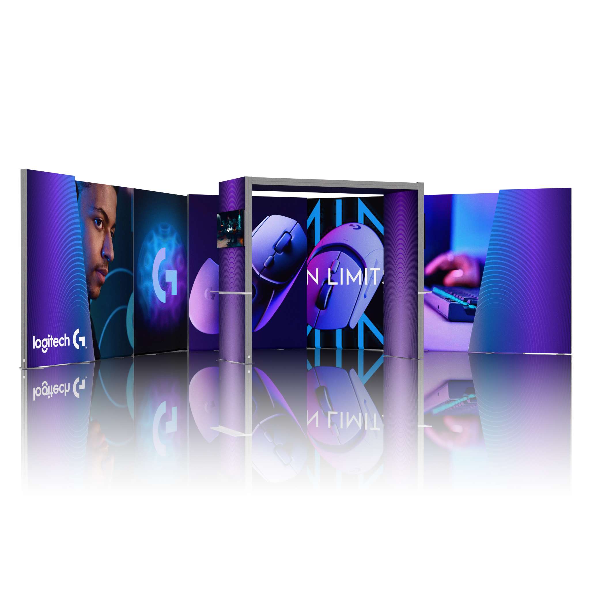20ft Firefly Pavilion SEG Lightbox Single-Sided Backlit Display