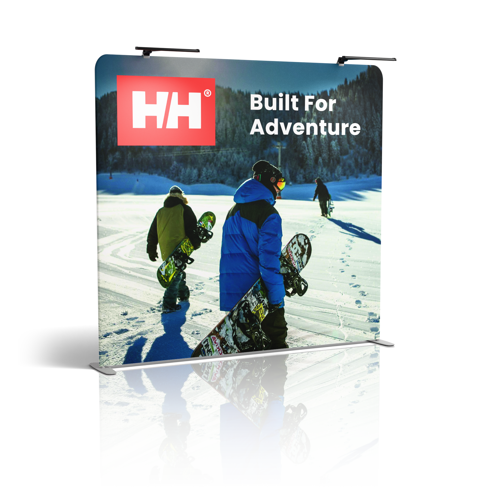 8ft QuickZip™ - Straight Double-Sided Display with Lights