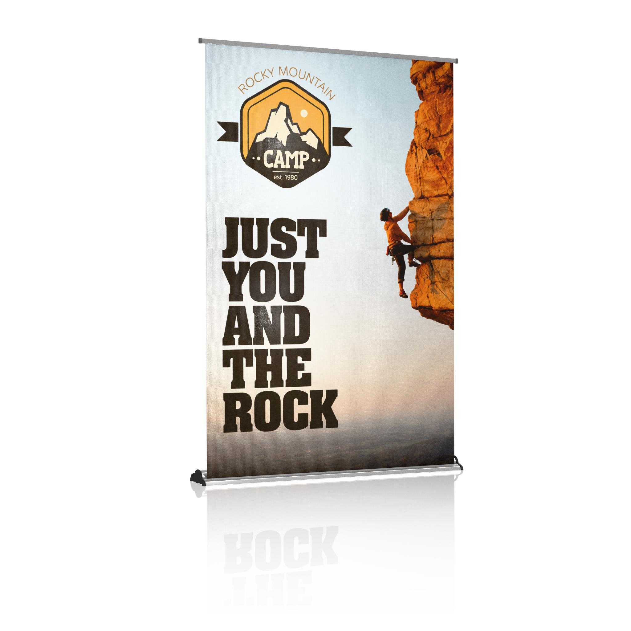 60" Vinyl Silver Step Premium Retractable Banner Stand