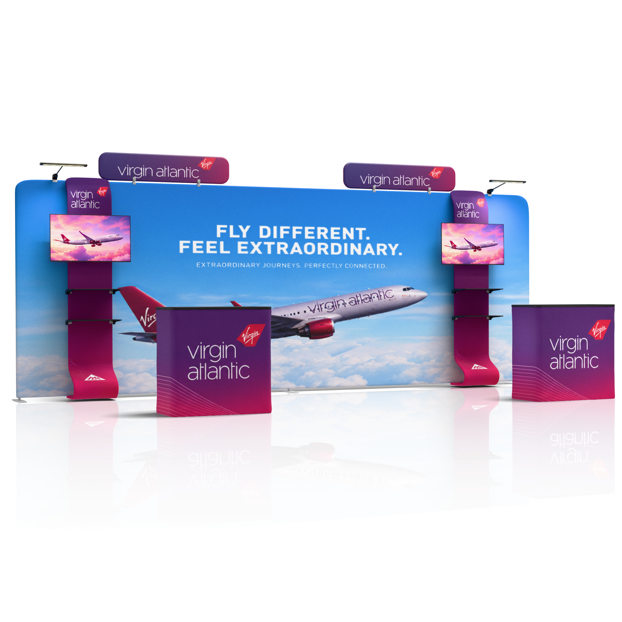 20ft QuickZip™ - Mega Max Double-Sided Trade Show Display