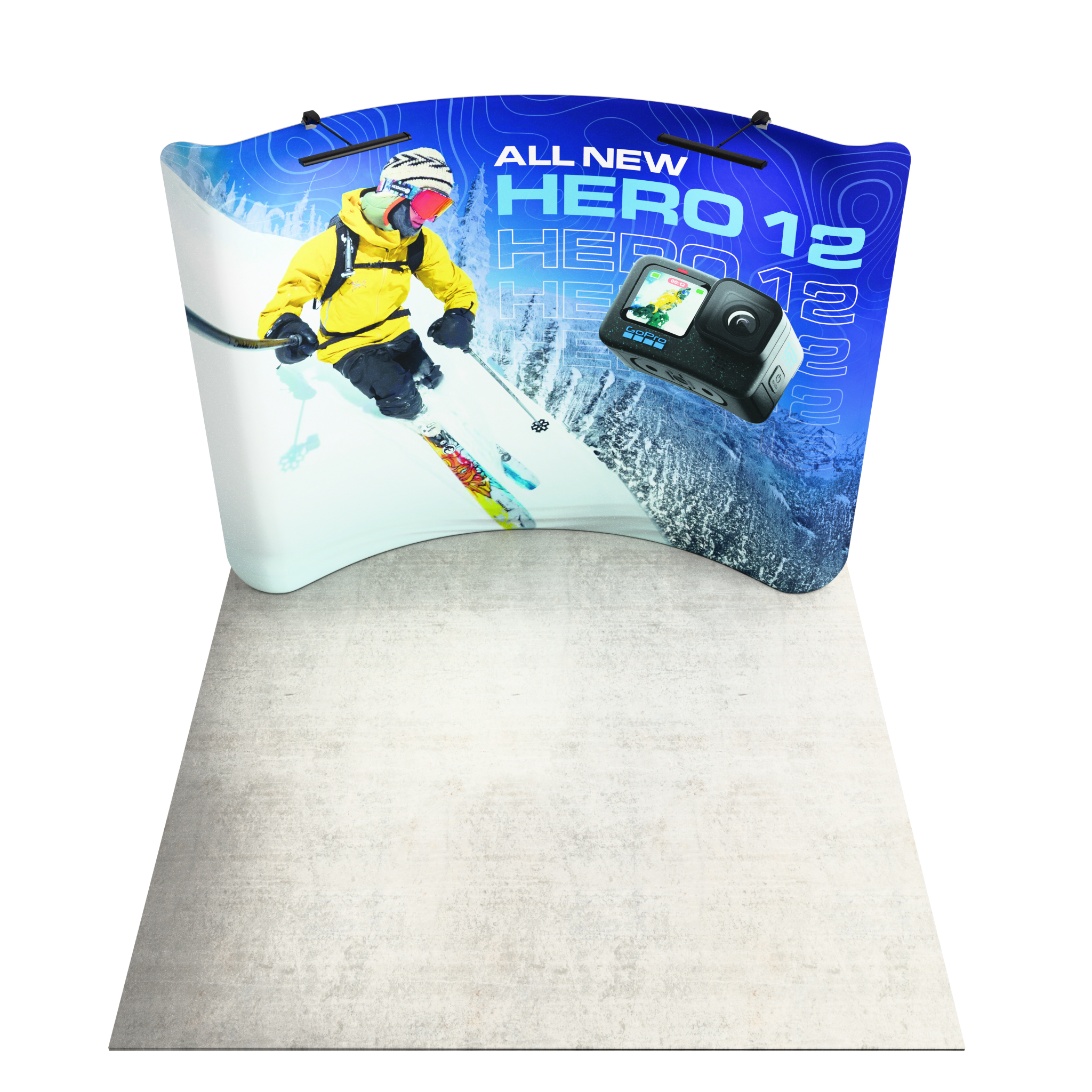 10ft QuickZip™ - Curved Single-Sided Display with Lights