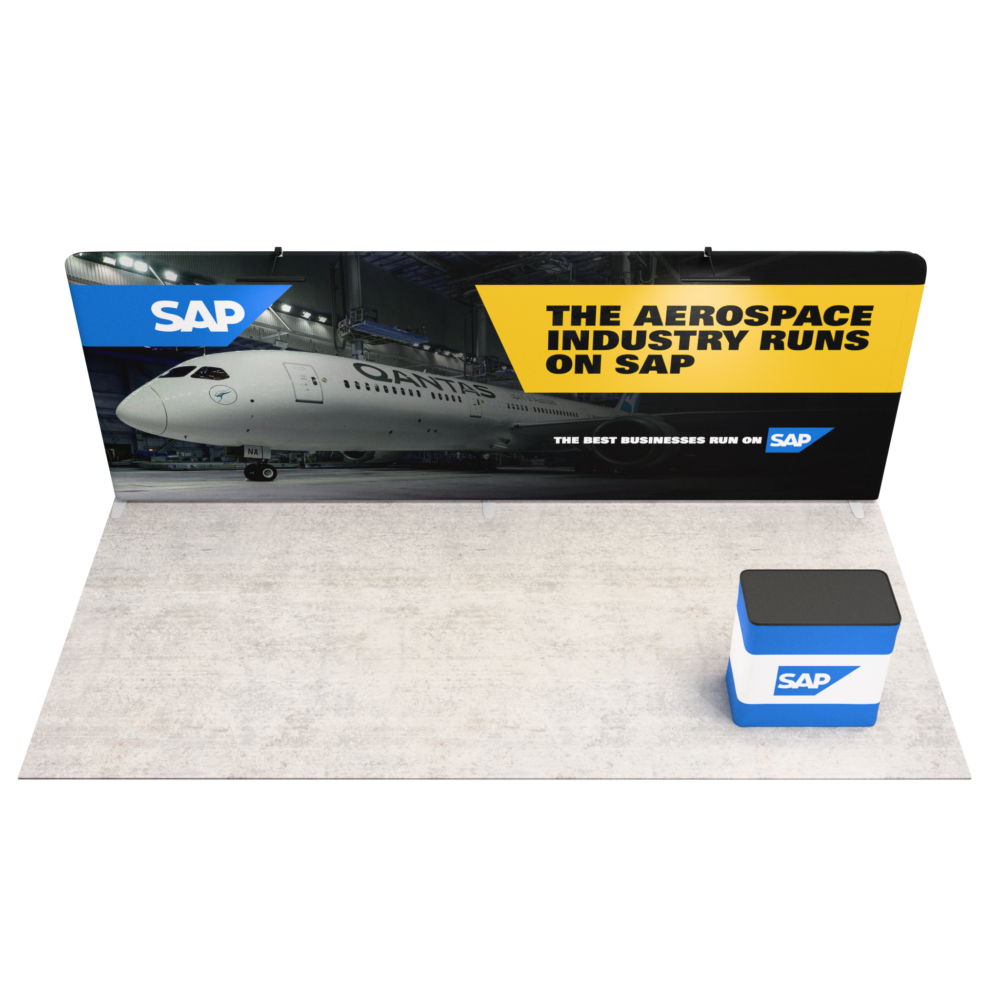 20ft QuickZip™ - Straight Double-Sided Trade Show Display
