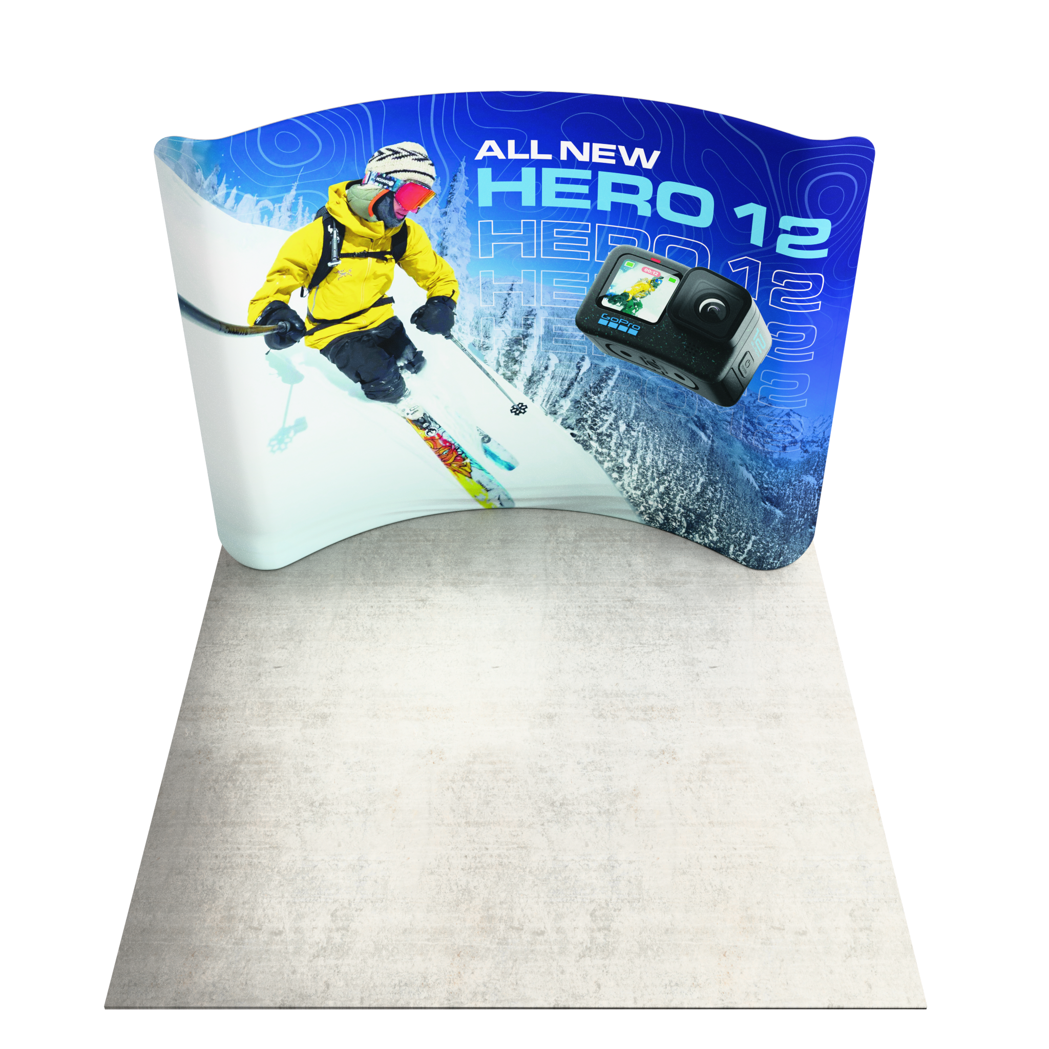 10ft QuickZip™ - Curved Single-Sided Trade Show Display