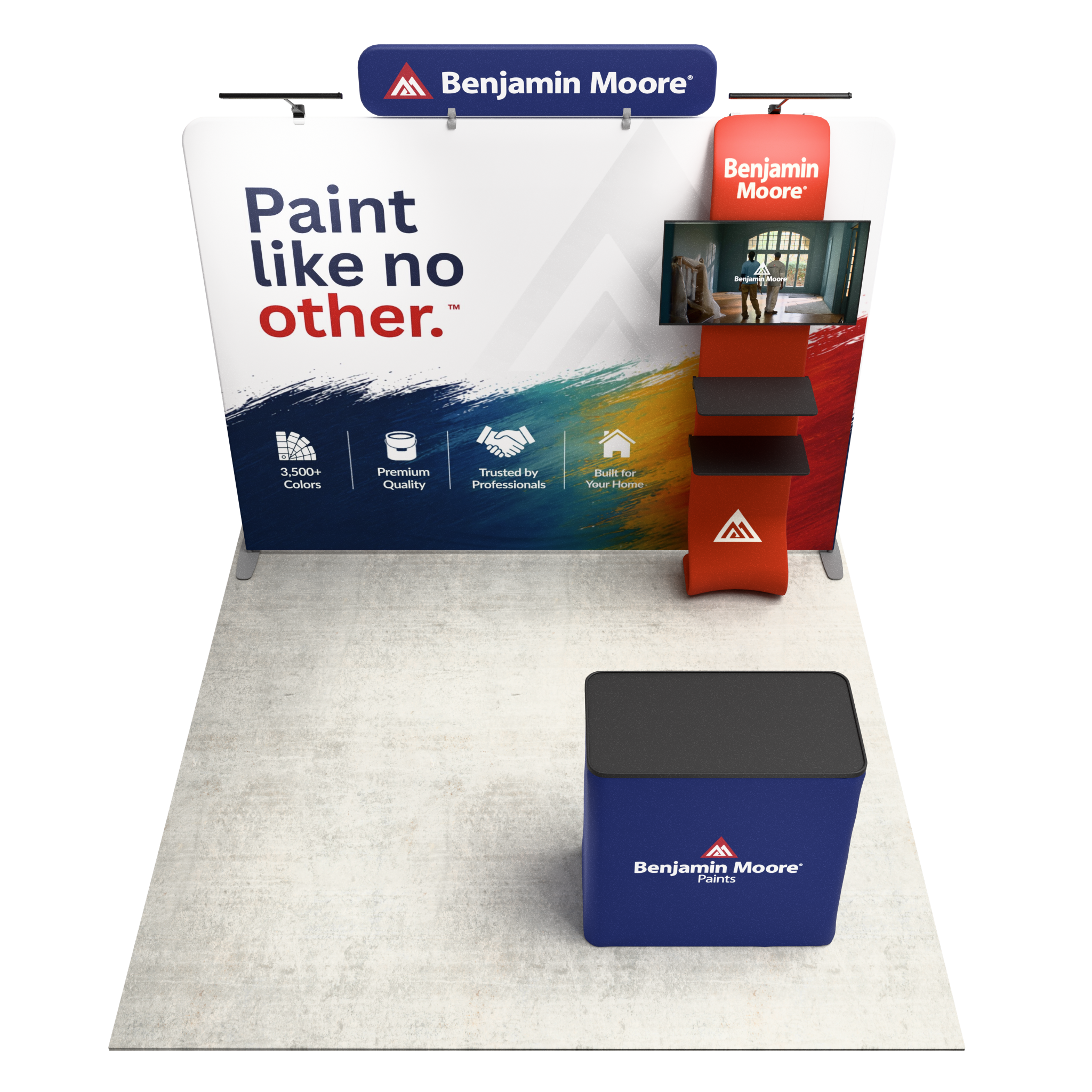10ft QuickZip™ MAX Straight Double-Sided Trade Show Display