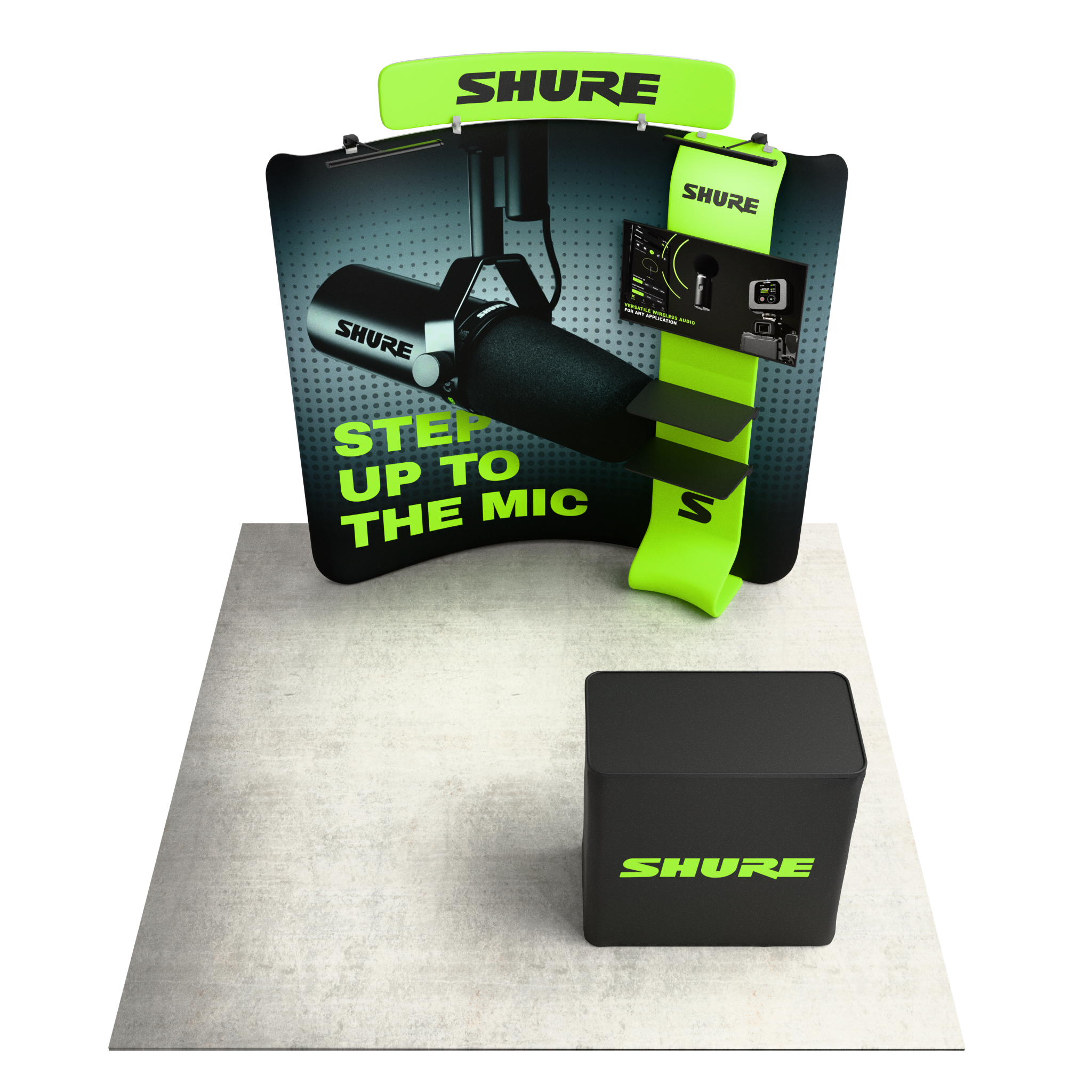 8ft QuickZip™ MAX Curved Single-Sided Trade Show Display