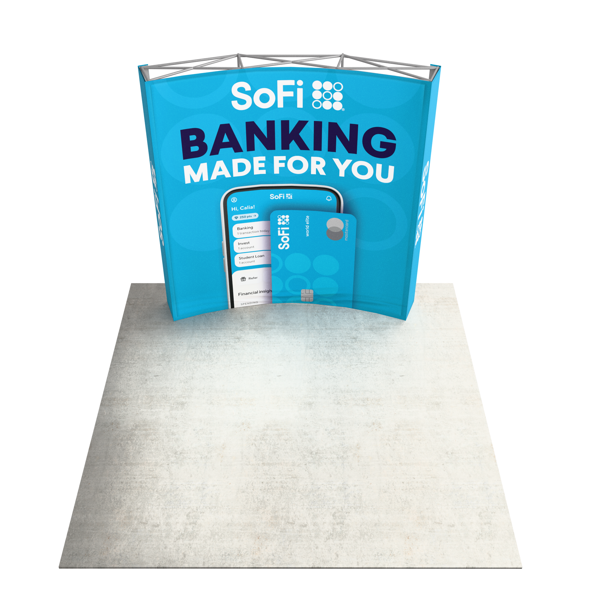 8ft Perfect-Pop™ - Curved Trade Show Display