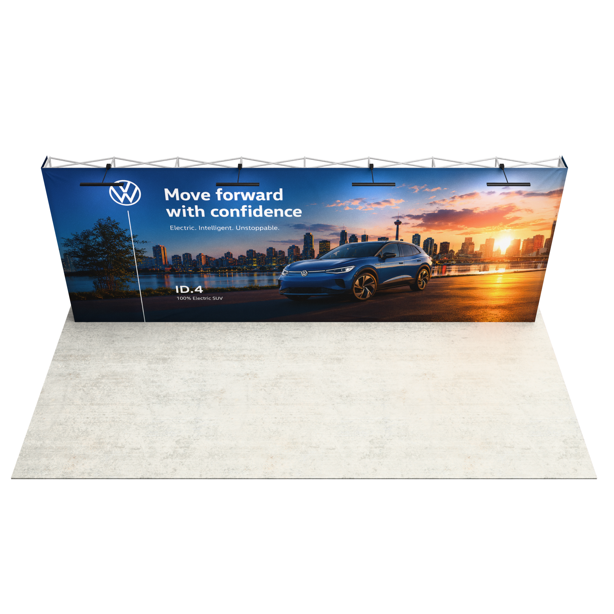 20ft Perfect-Pop™ - Straight Display with 4 Lights