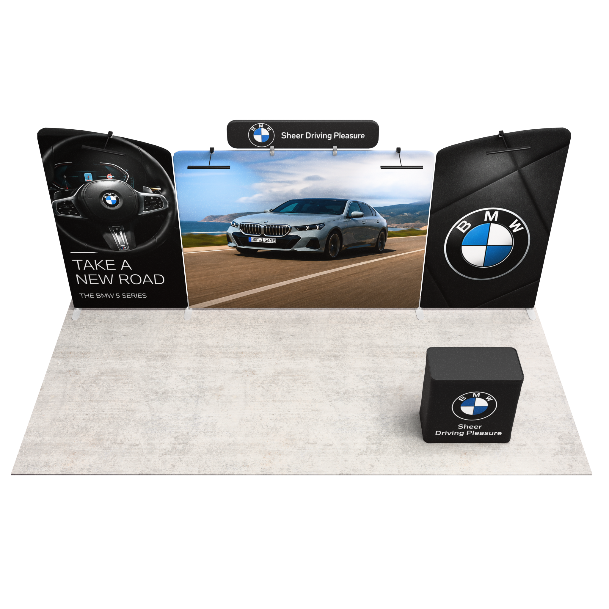 20ft QuickZip™ - Executive Single-Sided Display with 4 lights