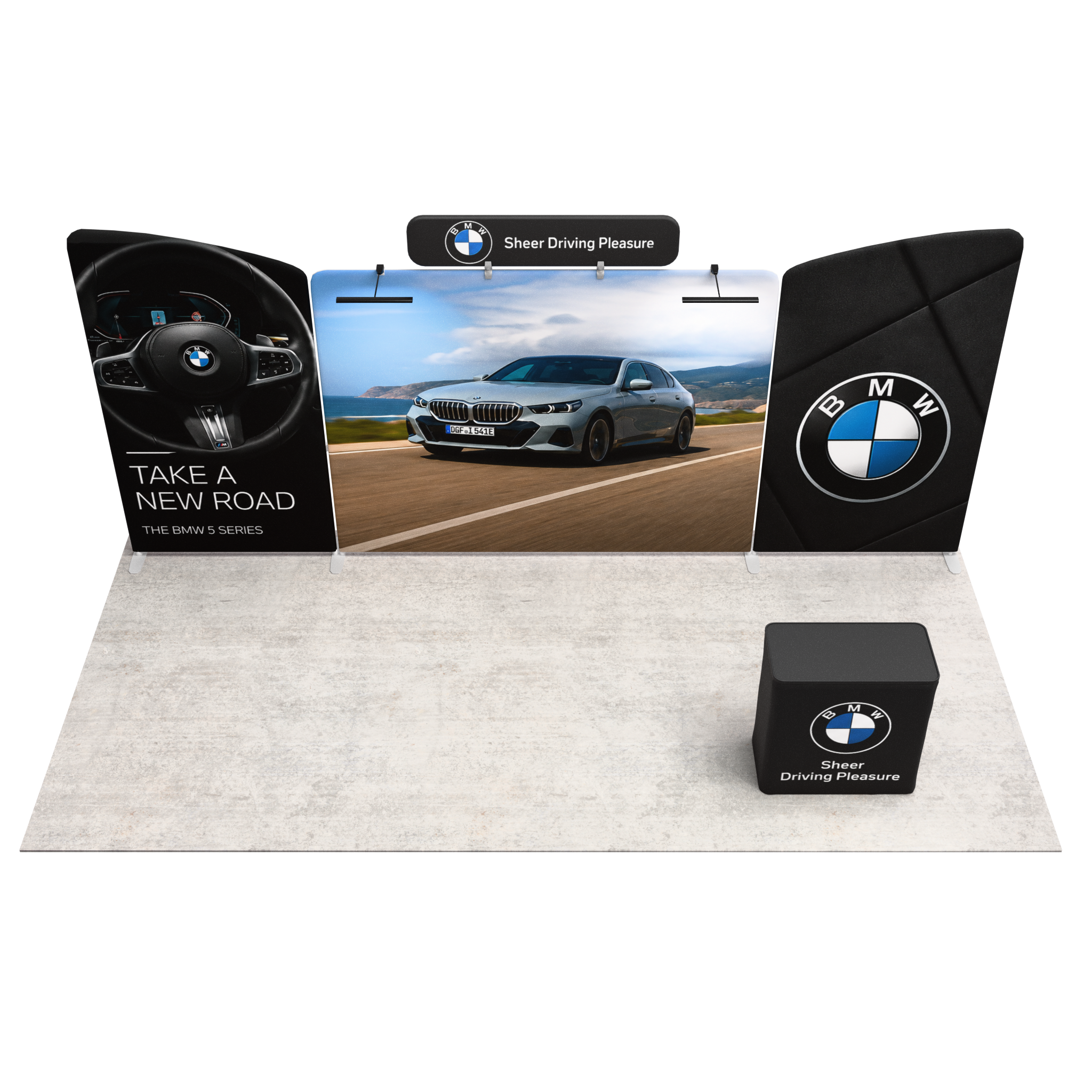 20ft QuickZip™ - Executive Single-Sided Trade Show Display